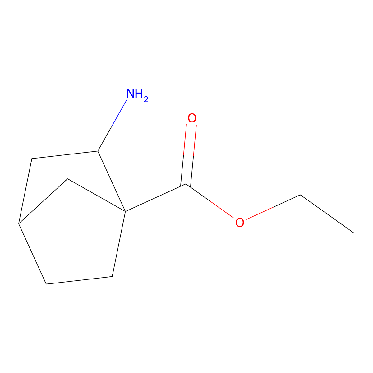rac-ethyl (1R,2R,4R)-2-aminobicyclo[2.2.1]heptane-1-carboxylate molecular structure, CAS 2580100-24-7