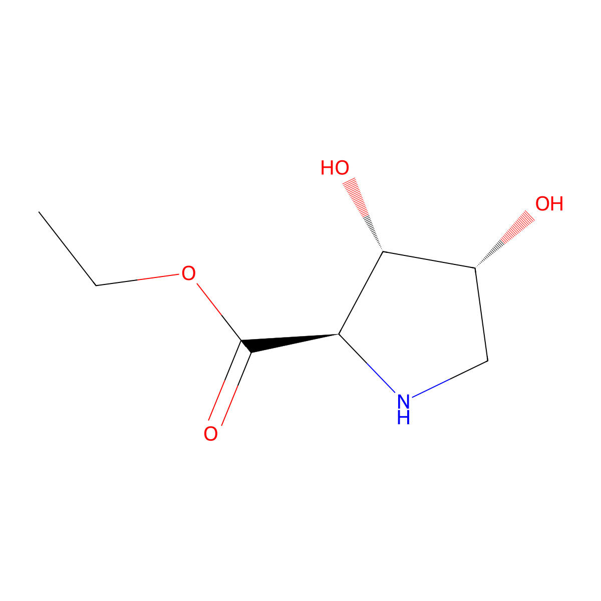 rac-ethyl (2R,3S,4R)-3,4-dihydroxypyrrolidine-2-carboxylate molecular structure, CAS 2580100-37-2