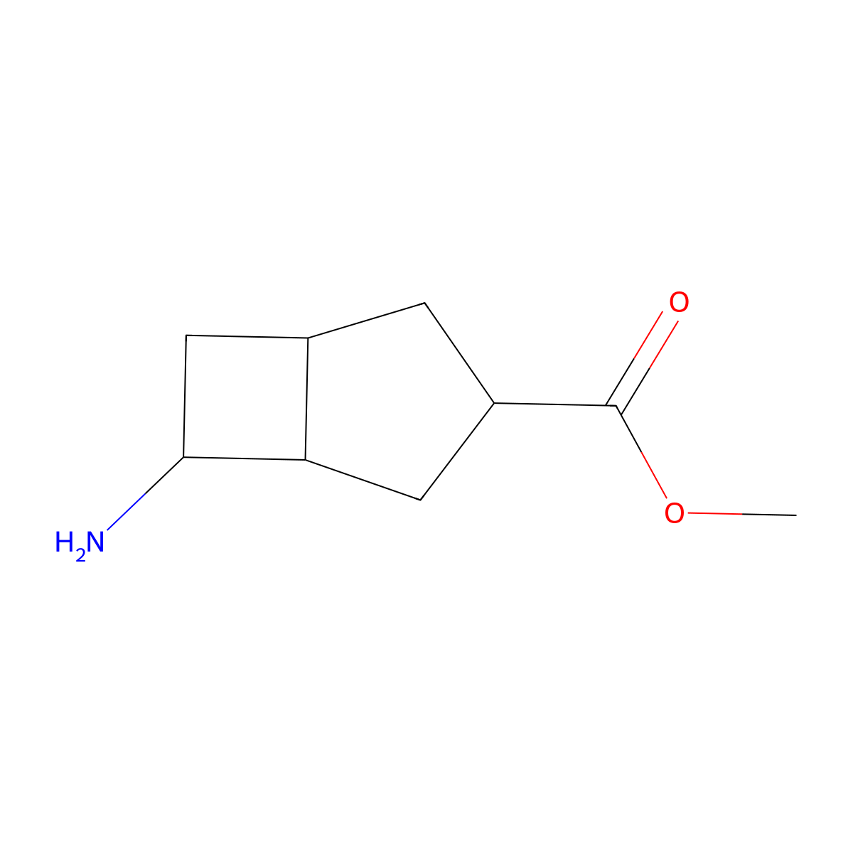 methyl (1S,3R,5S,6S)-6-aminobicyclo[3.2.0]heptane-3-carboxylate molecular structure, CAS 2580100-38-3