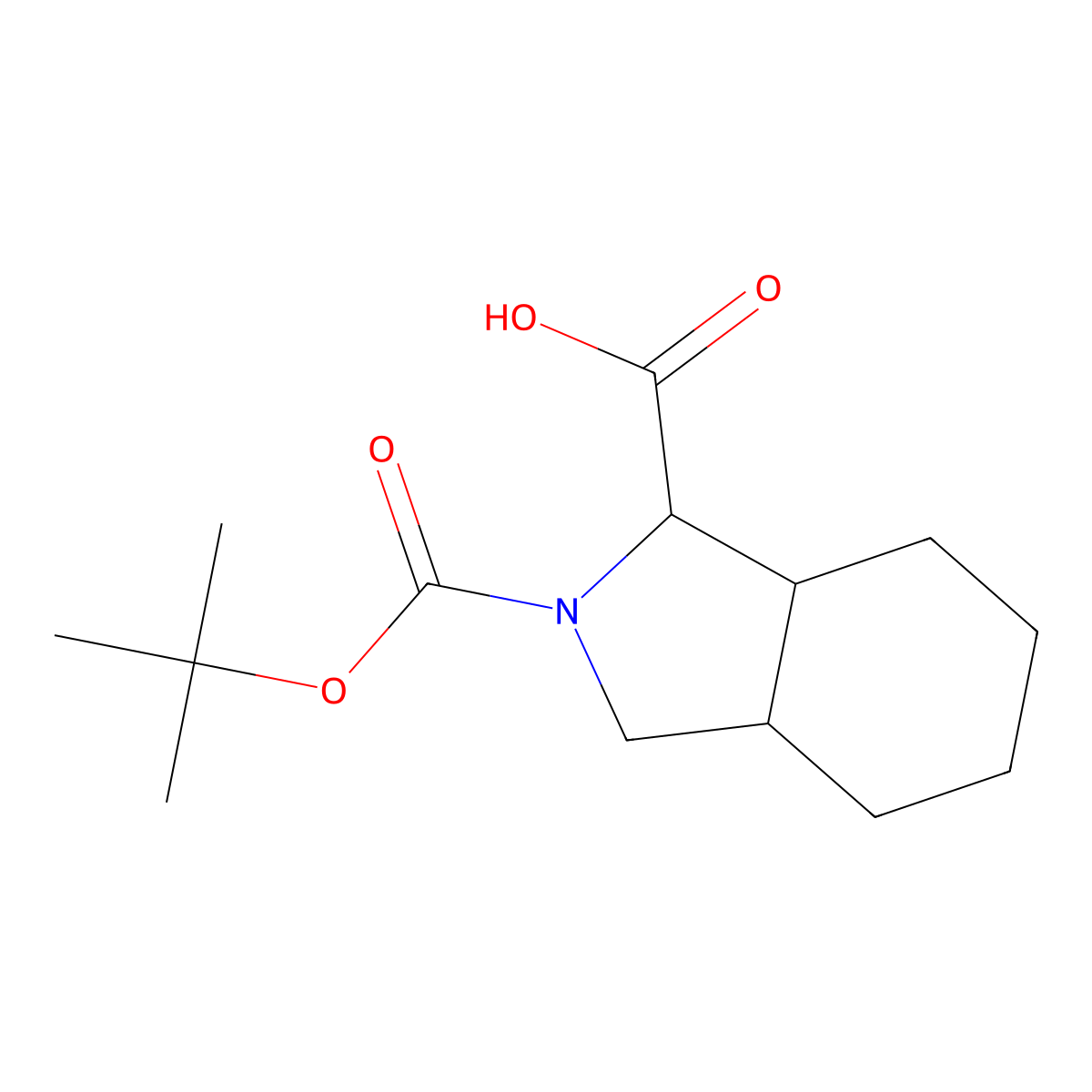 rac-(1R,3aS,7aR)-2-[(tert-butoxy)carbonyl]-octahydro-1H-isoindole-1-carboxylic acid molecular structure, CAS 2580100-45-2