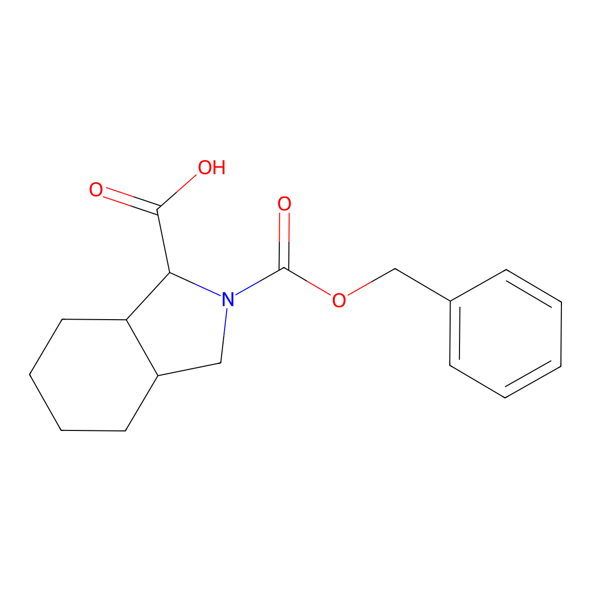 rac-(1R,3aS,7aR)-2-[(benzyloxy)carbonyl]-octahydro-1H-isoindole-1-carboxylic acid molecular structure, CAS 2580100-47-4