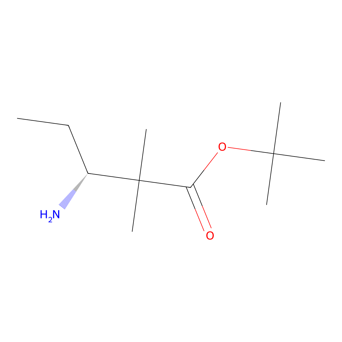 tert-butyl (3R)-3-amino-2,2-dimethylpentanoate molecular structure, CAS 2580100-68-9
