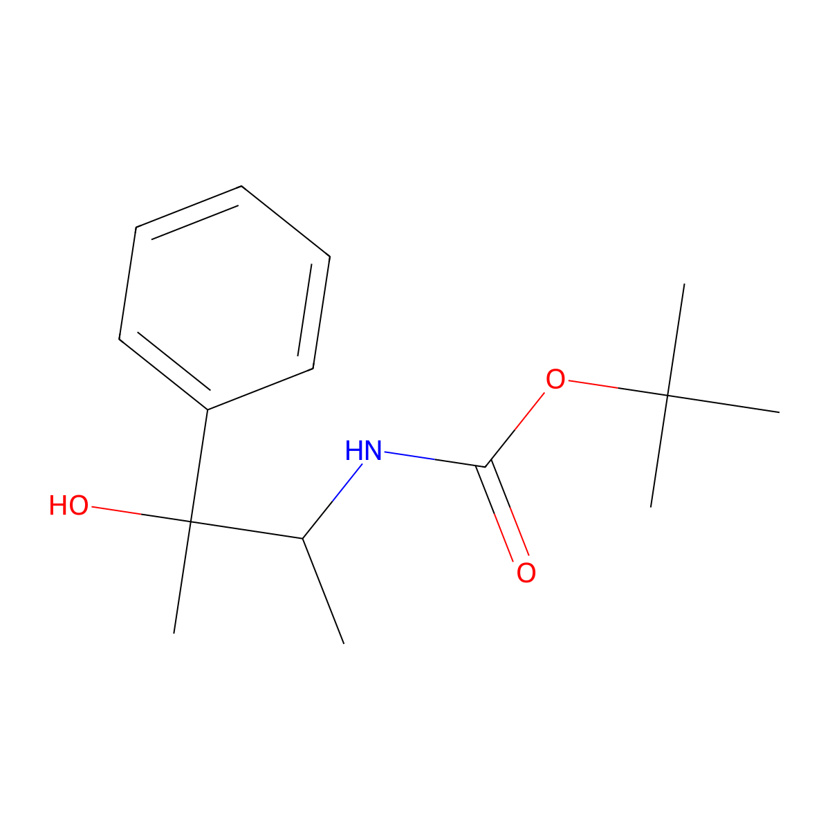 rac-tert-butyl N-[(2R,3S)-3-hydroxy-3-phenylbutan-2-yl]carbamate molecular structure, CAS 2580100-95-2