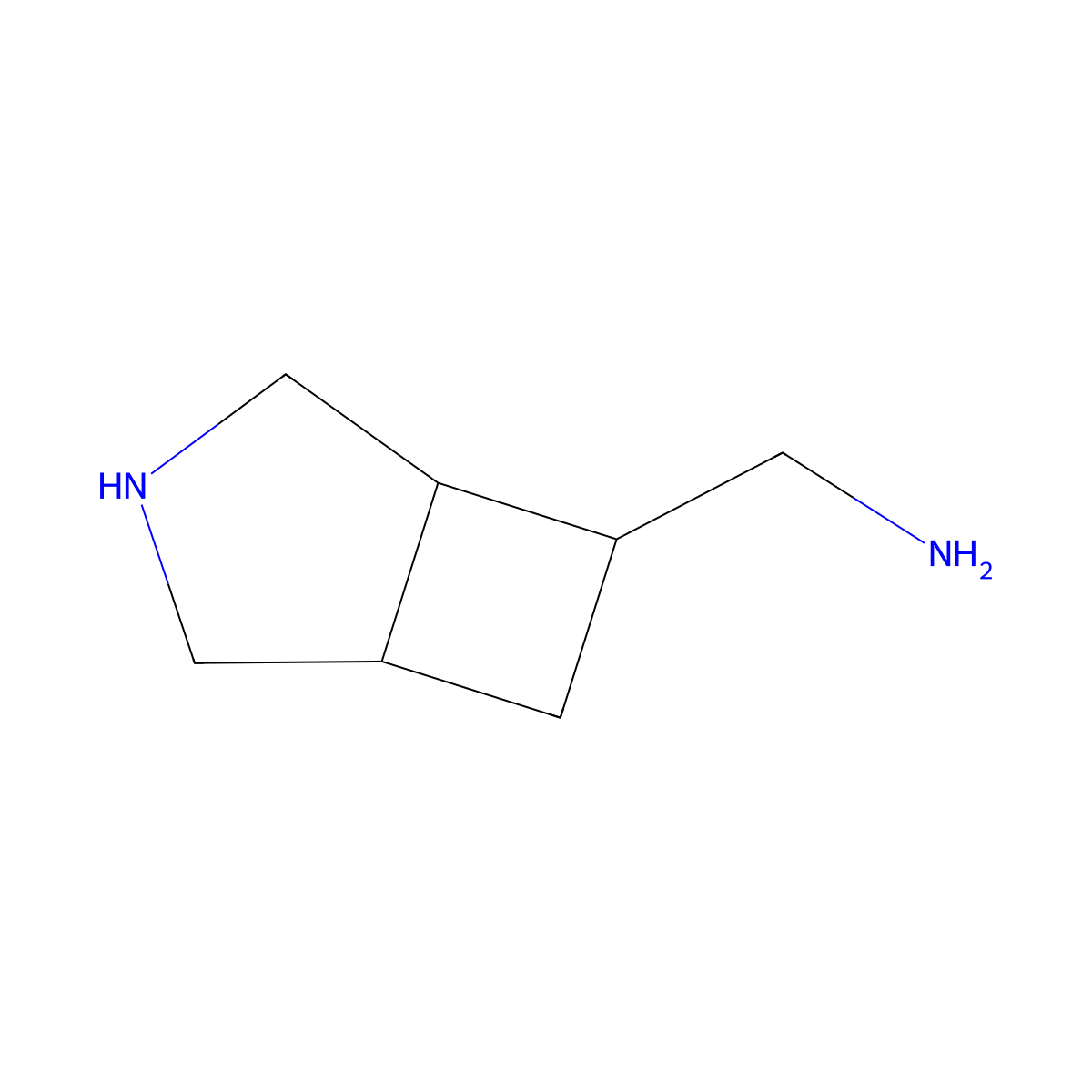 rac-[(1R,5S,6R)-3-azabicyclo[3.2.0]heptan-6-yl]methanamine molecular structure, CAS 2580101-14-8