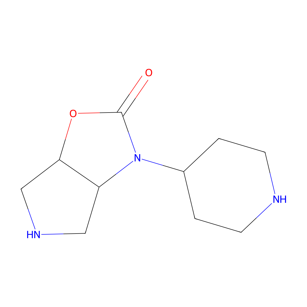 rac-(3aR,6aS)-3-(piperidin-4-yl)-hexahydro-2H-pyrrolo[3,4-d][1,3]oxazol-2-one molecular structure, CAS 2580101-20-6