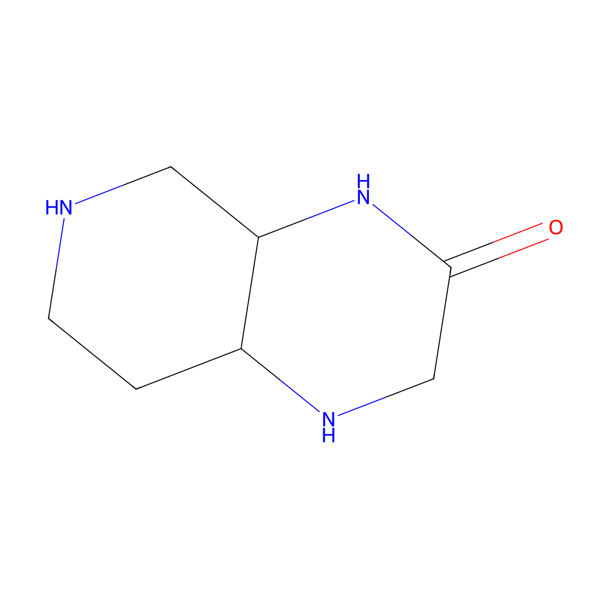 rac-(4aR,8aS)-decahydropyrido[3,4-b]pyrazin-3-one molecular structure, CAS 2580101-23-9