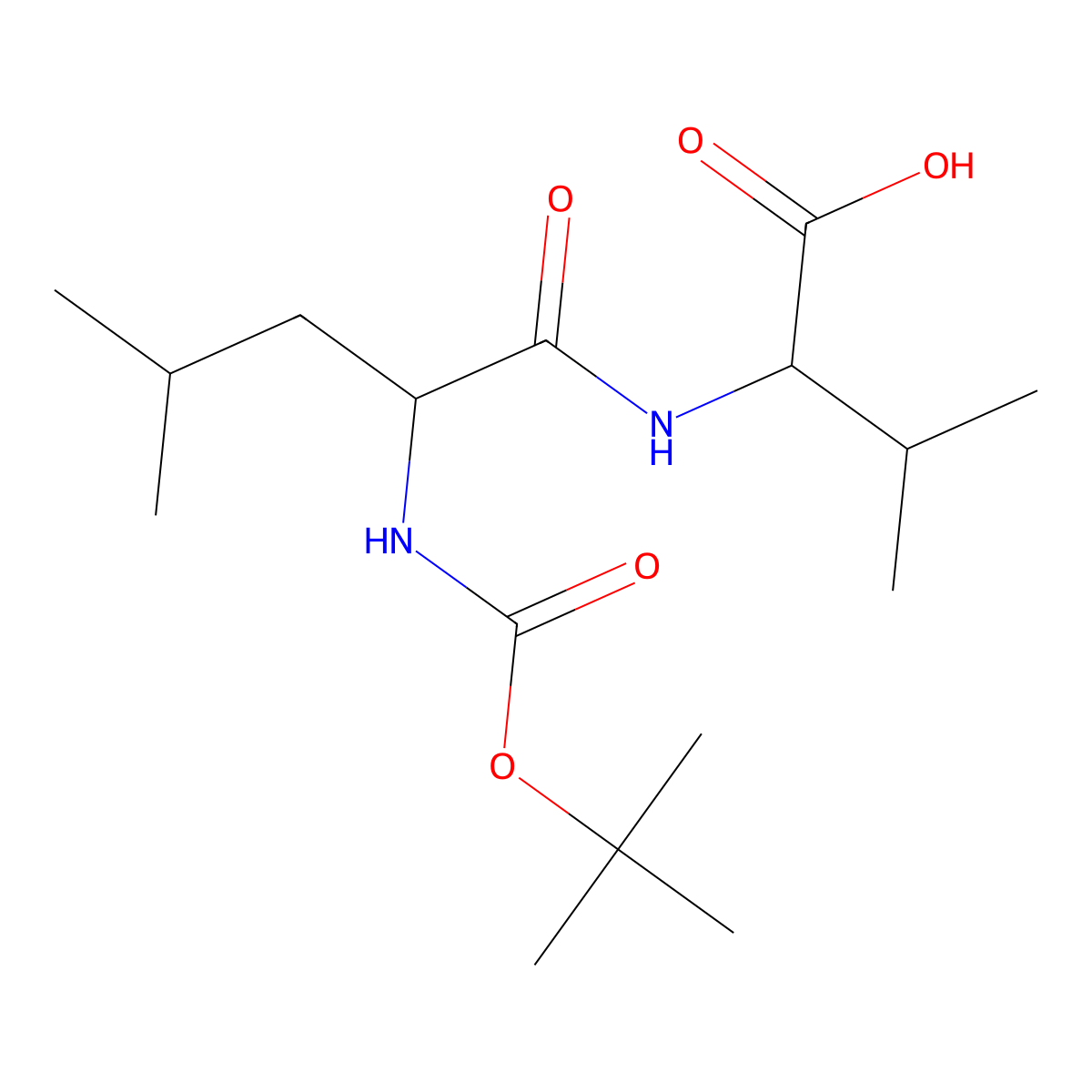 (2S)-2-[(2R)-2-{[(tert-butoxy)carbonyl]amino}-4-methylpentanamido]-3-methylbutanoic acid molecular structure, CAS 2580101-26-2