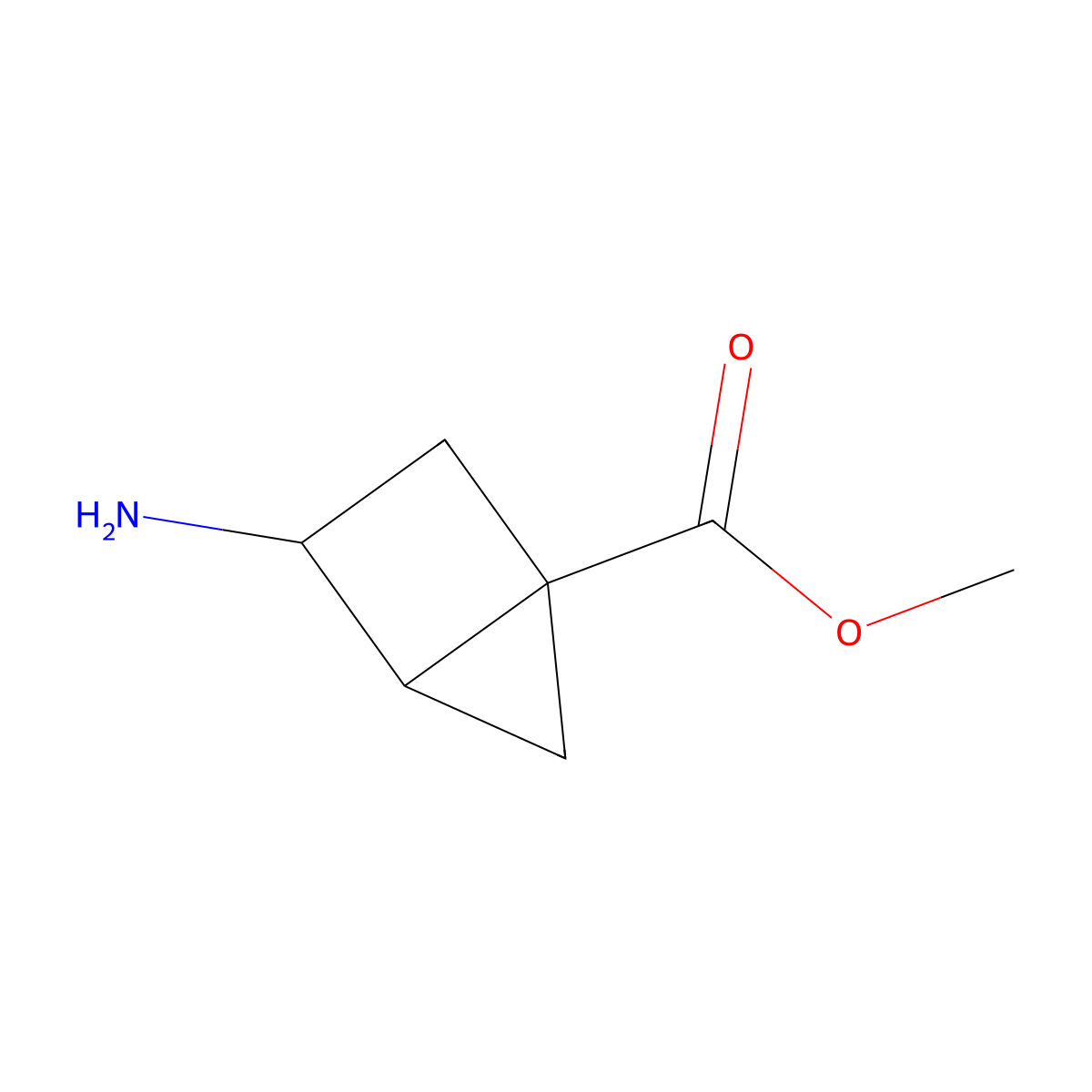 rac-methyl (1R,3S,4S)-3-aminobicyclo[2.1.0]pentane-1-carboxylate molecular structure, CAS 2580101-29-5