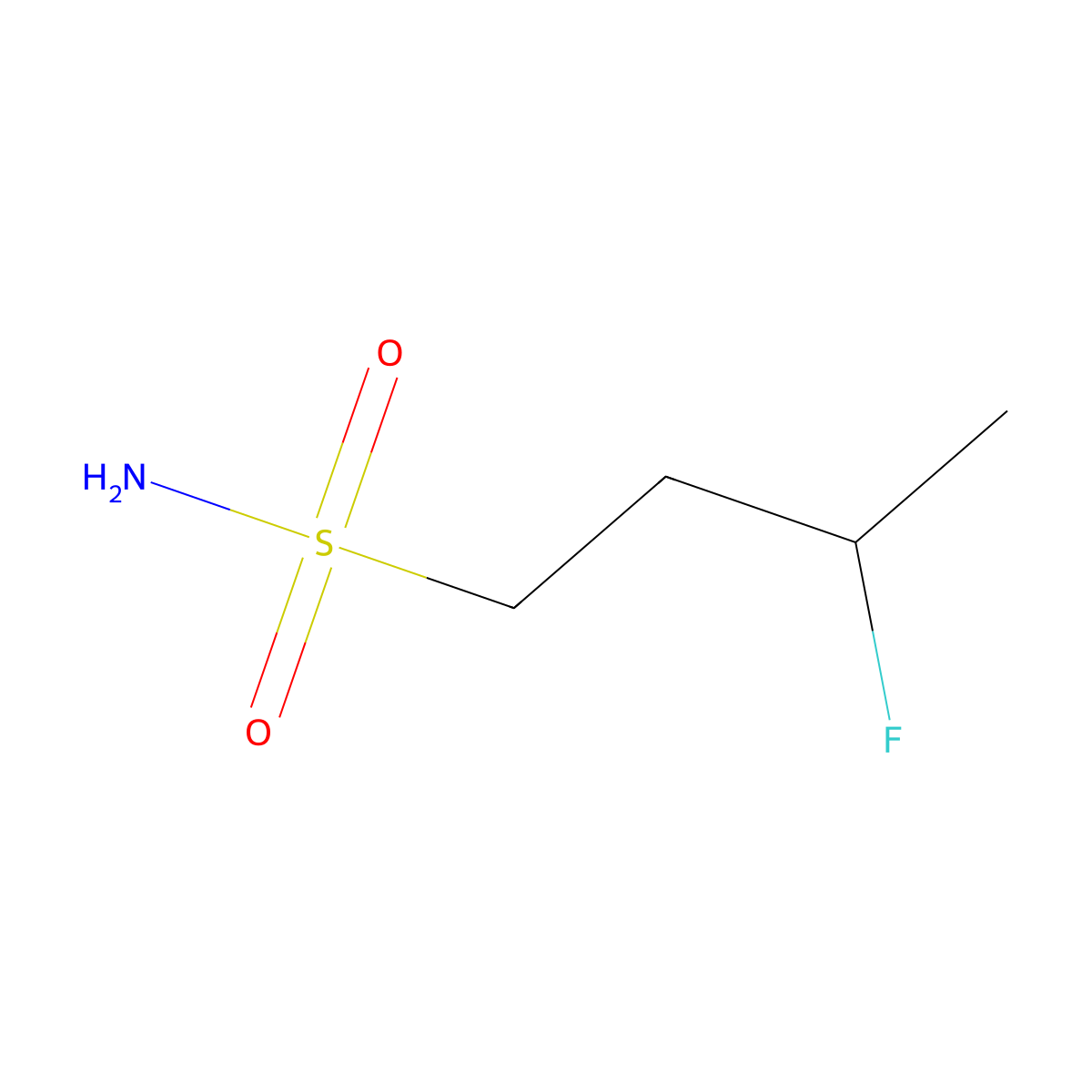 (3S)-3-fluorobutane-1-sulfonamide molecular structure, CAS 2580101-53-5