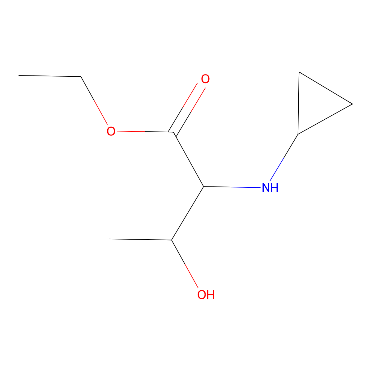 ethyl (2S,3R)-2-(cyclopropylamino)-3-hydroxybutanoate molecular structure, CAS 2580101-86-4