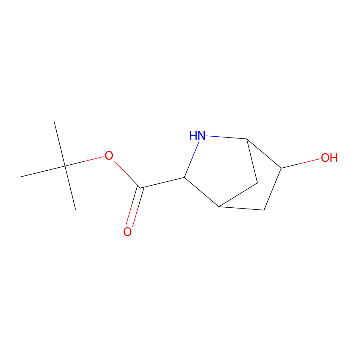 rac-tert-butyl (1R,3R,4S,6R)-6-hydroxy-2-azabicyclo[2.2.1]heptane-3-carboxylate molecular structure, CAS 2580102-01-6