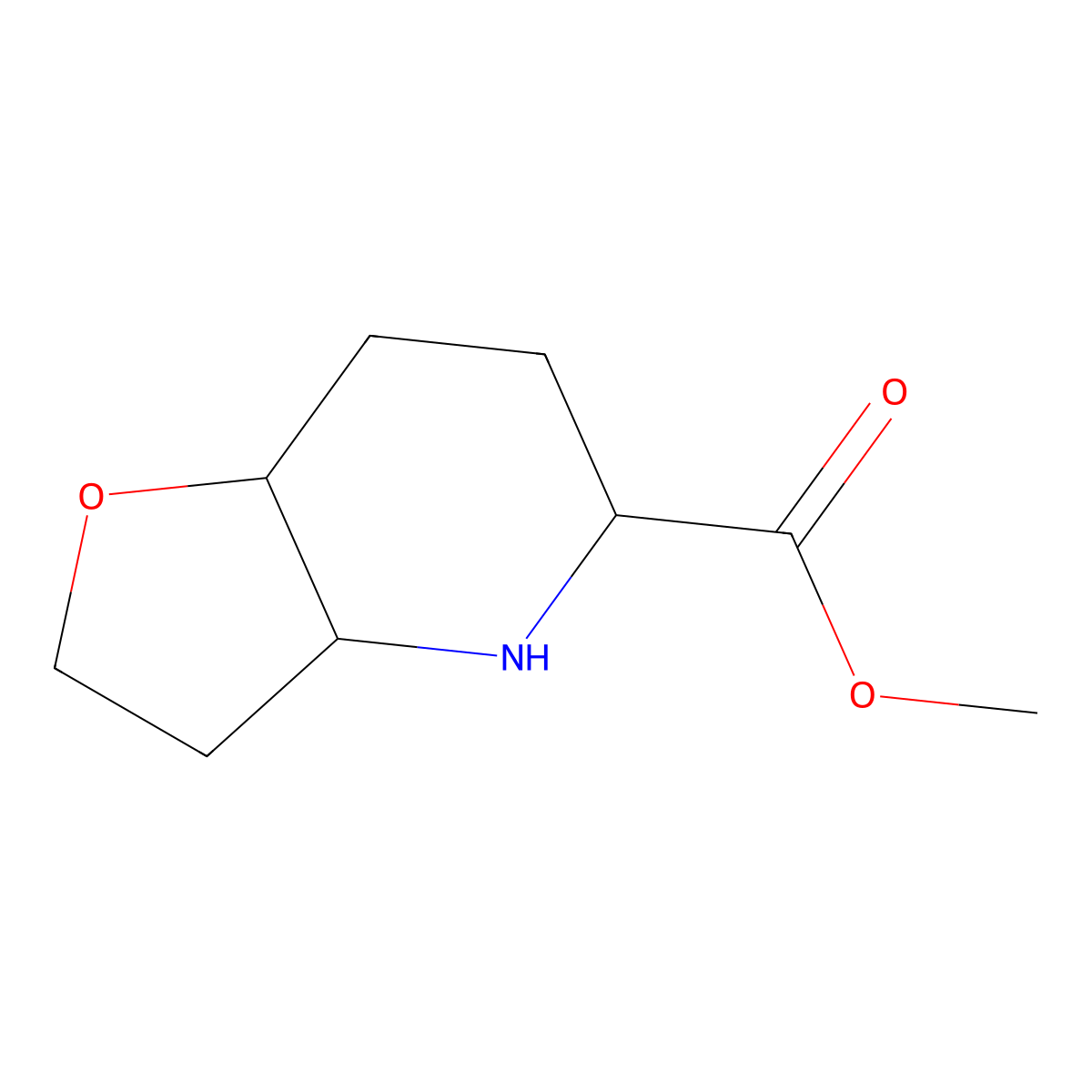 rac-methyl (3aR,5R,7aR)-octahydrofuro[3,2-b]pyridine-5-carboxylate molecular structure, CAS 2580102-20-9