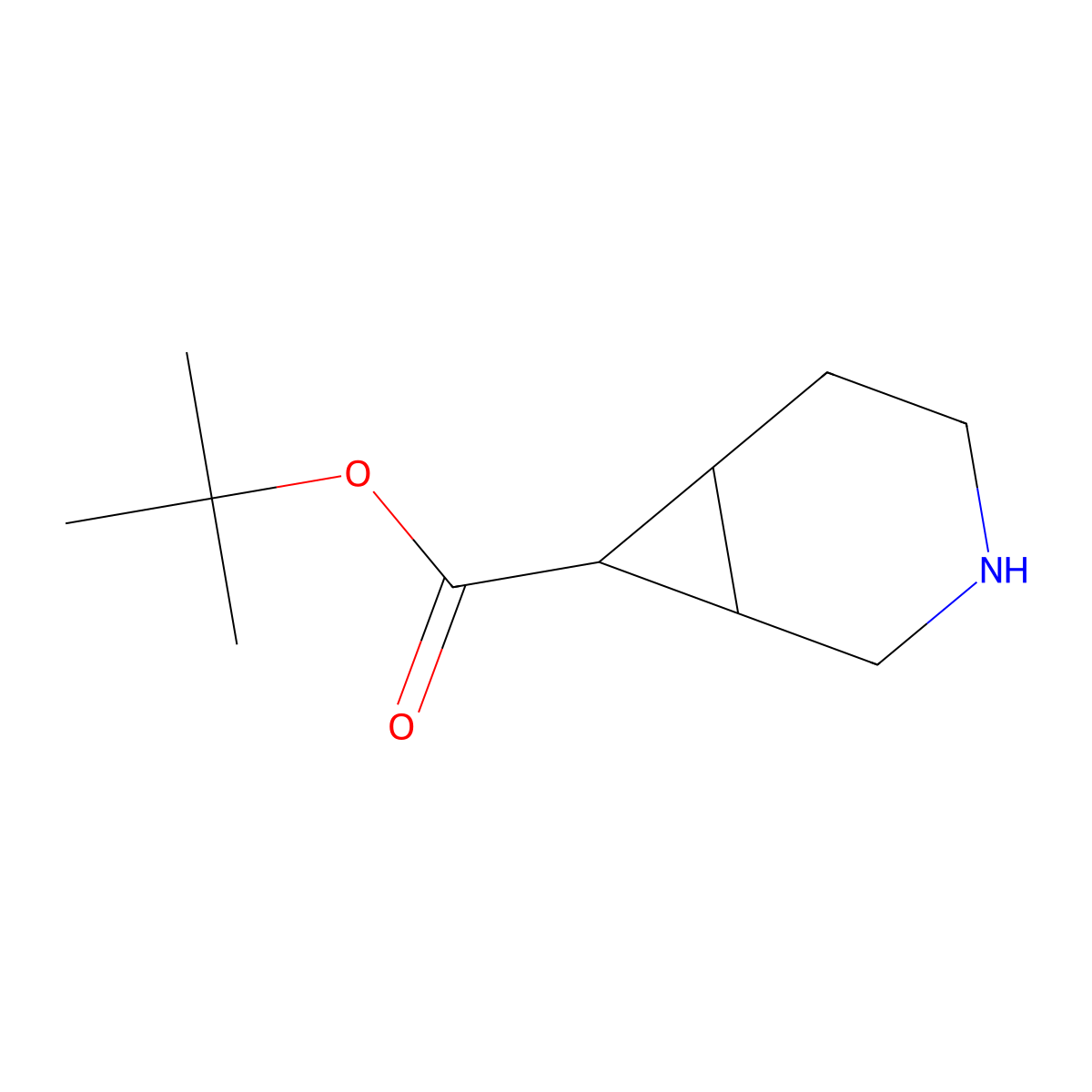 rac-tert-butyl (1R,6S,7S)-3-azabicyclo[4.1.0]heptane-7-carboxylate molecular structure, CAS 2580102-28-7