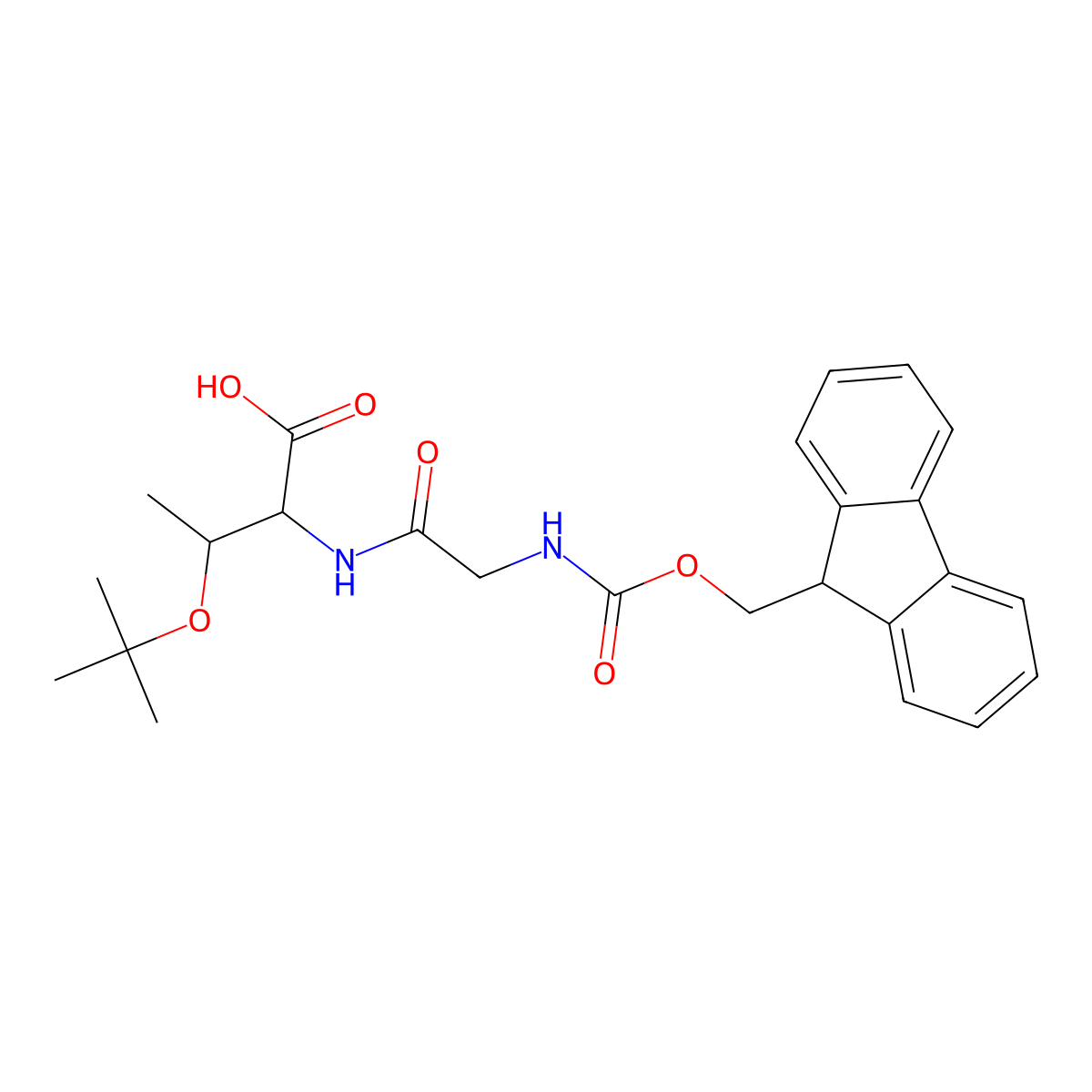 (2R,3S)-3-(tert-butoxy)-2-[2-({[(9H-fluoren-9-yl)methoxy]carbonyl}amino)acetamido]butanoic acid molecular structure, CAS 2580102-42-5