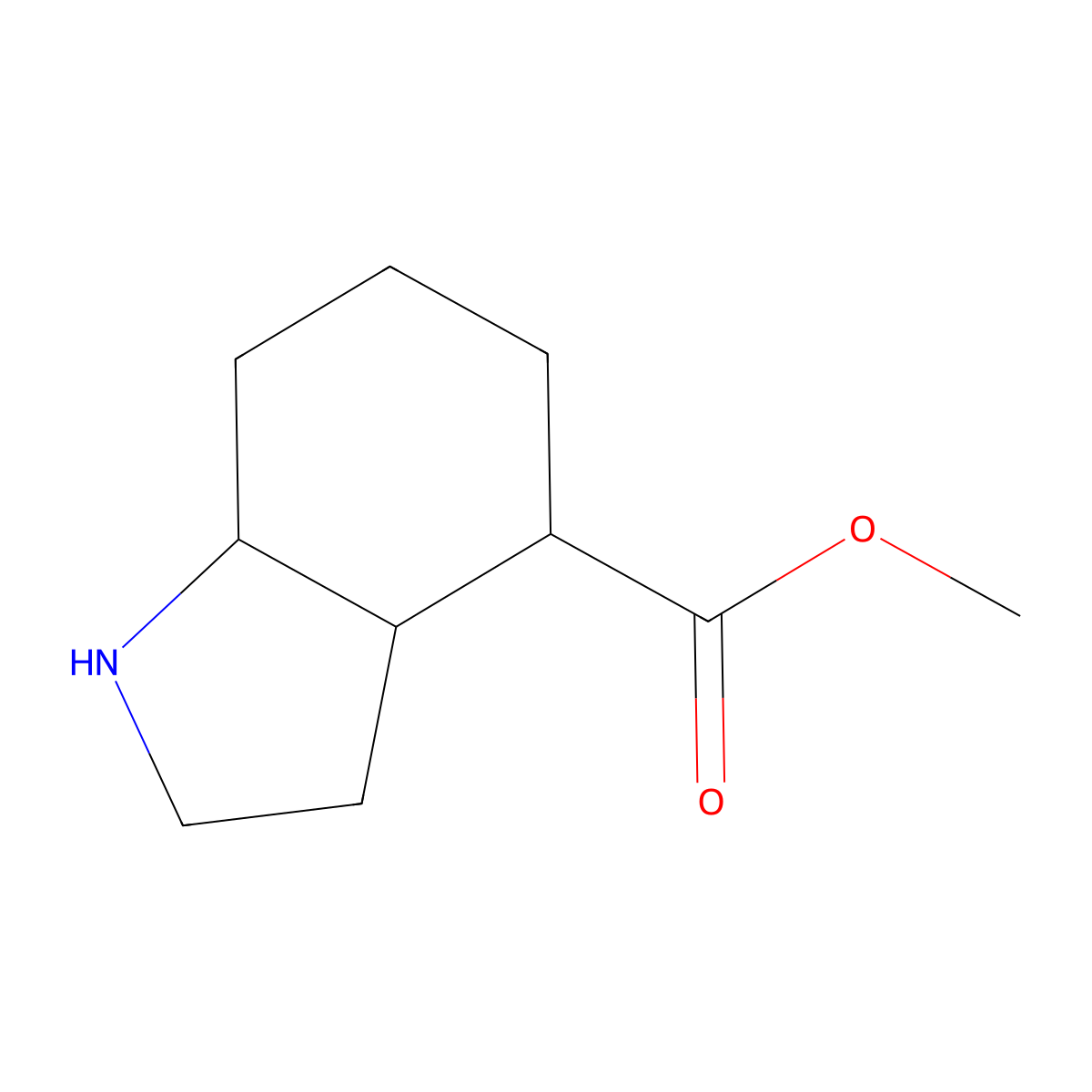 rac-methyl (3aR,4S,7aS)-octahydro-1H-indole-4-carboxylate molecular structure, CAS 2580102-43-6