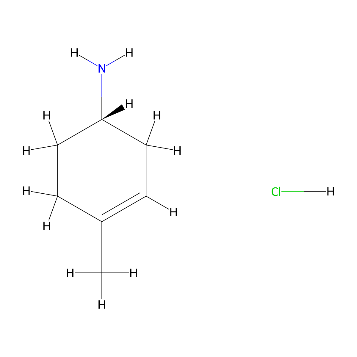 (1s)-4-Methylcyclohex-3-en-1-amine hydrochloride molecular structure, CAS 2580102-53-8