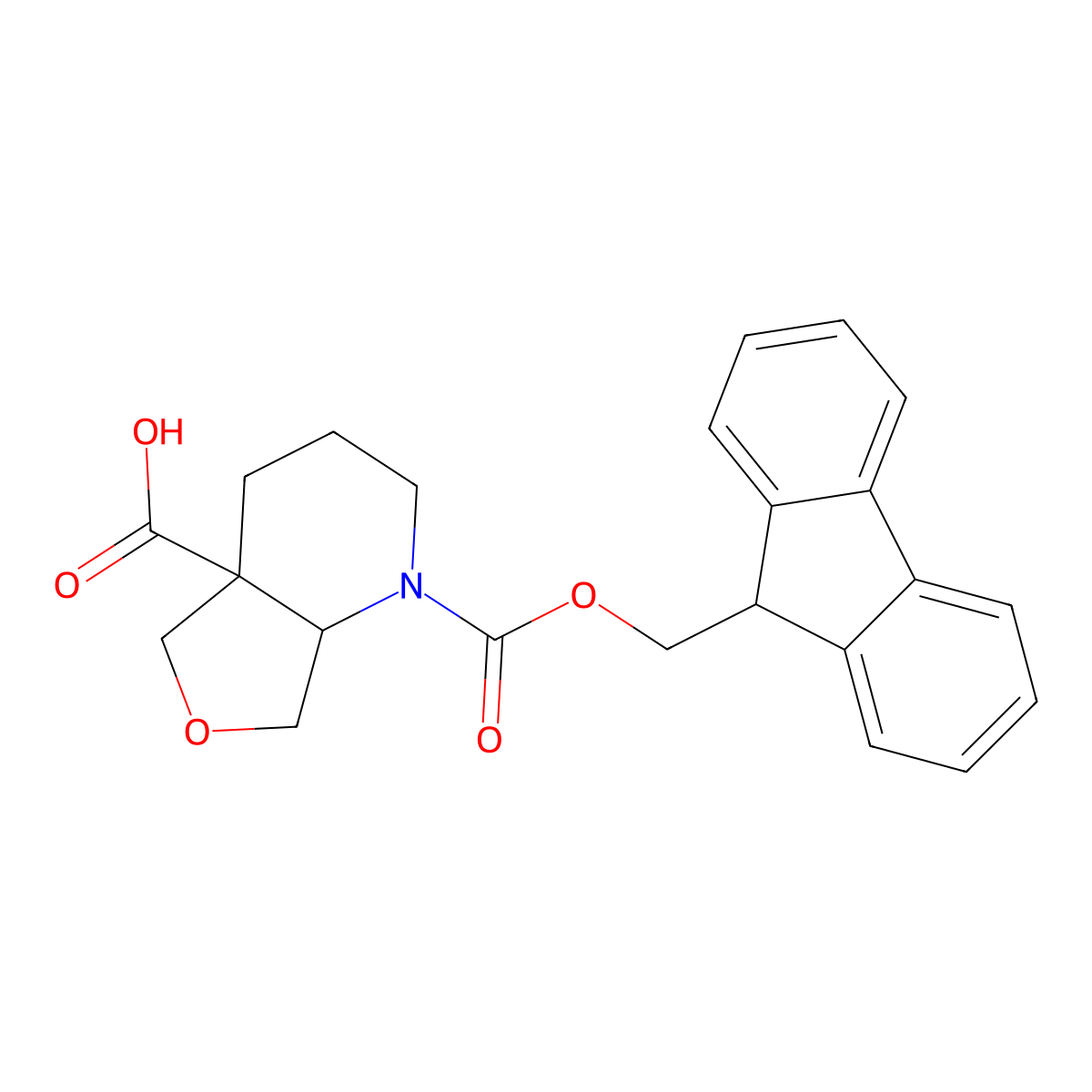 rac-(4aR,7aR)-1-{[(9H-fluoren-9-yl)methoxy]carbonyl}-octahydrofuro[3,4-b]pyridine-4a-carboxylic acid molecular structure, CAS 2580102-63-0