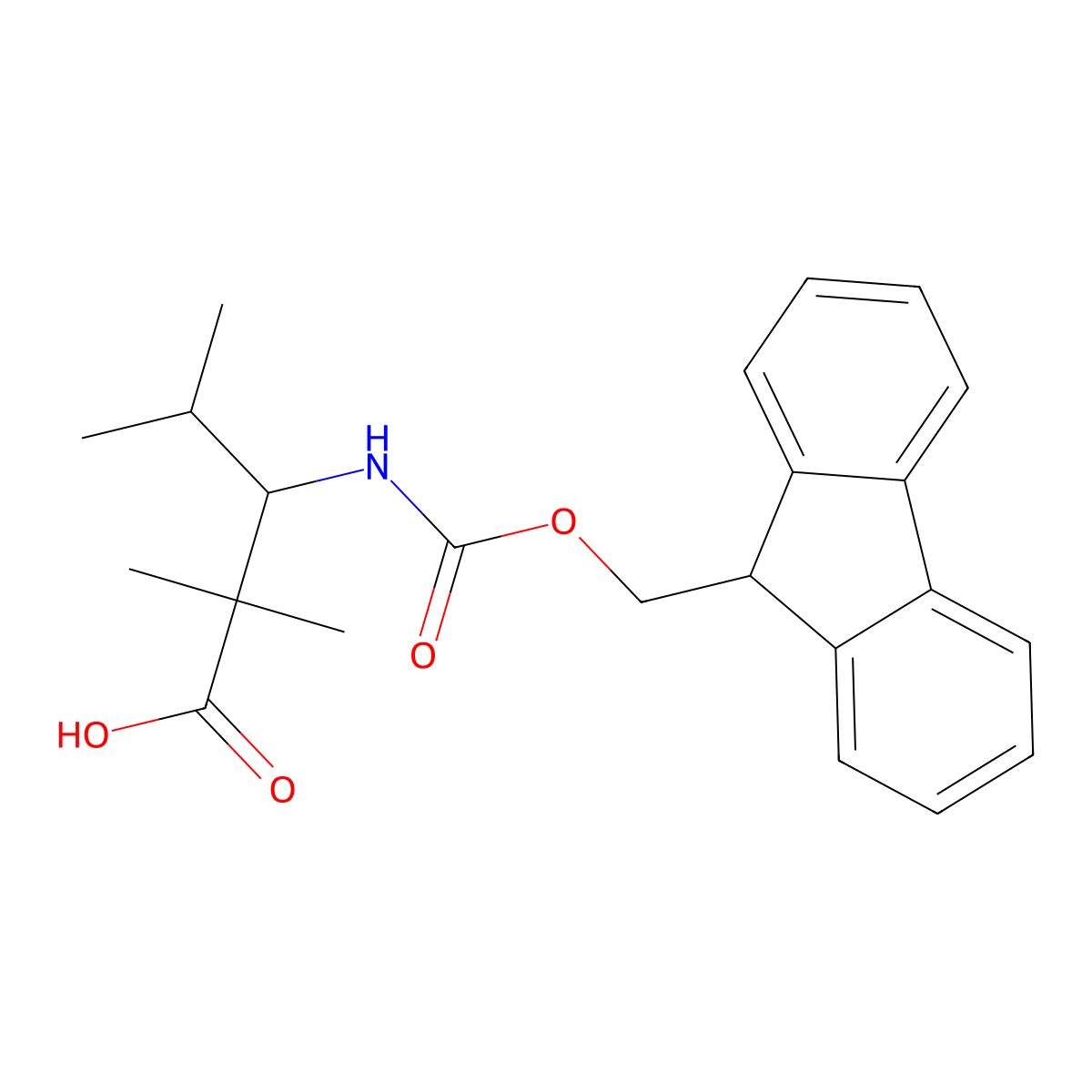 (3S)-3-({[(9H-fluoren-9-yl)methoxy]carbonyl}amino)-2,2,4-trimethylpentanoic acid molecular structure, CAS 2580102-81-2