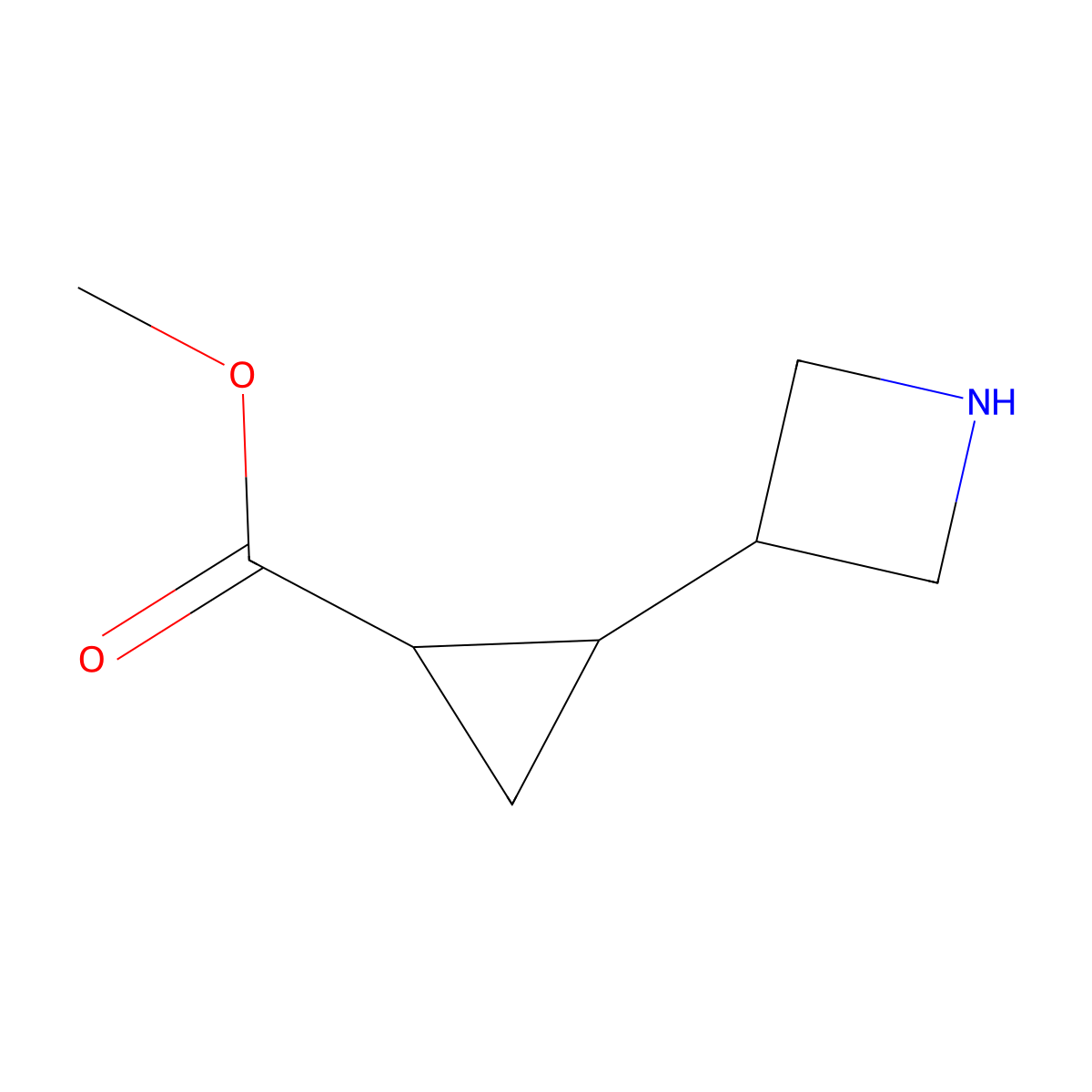 rac-methyl (1R,2S)-2-(azetidin-3-yl)cyclopropane-1-carboxylate molecular structure, CAS 2580102-87-8