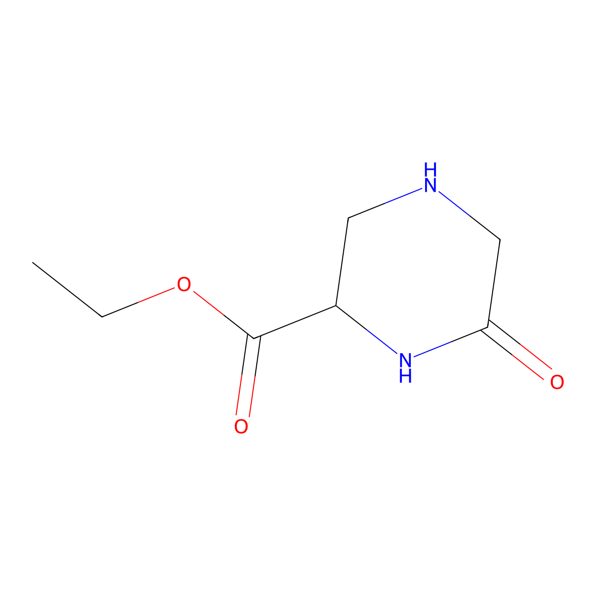 ethyl (2S)-6-oxopiperazine-2-carboxylate molecular structure, CAS 2580102-88-9