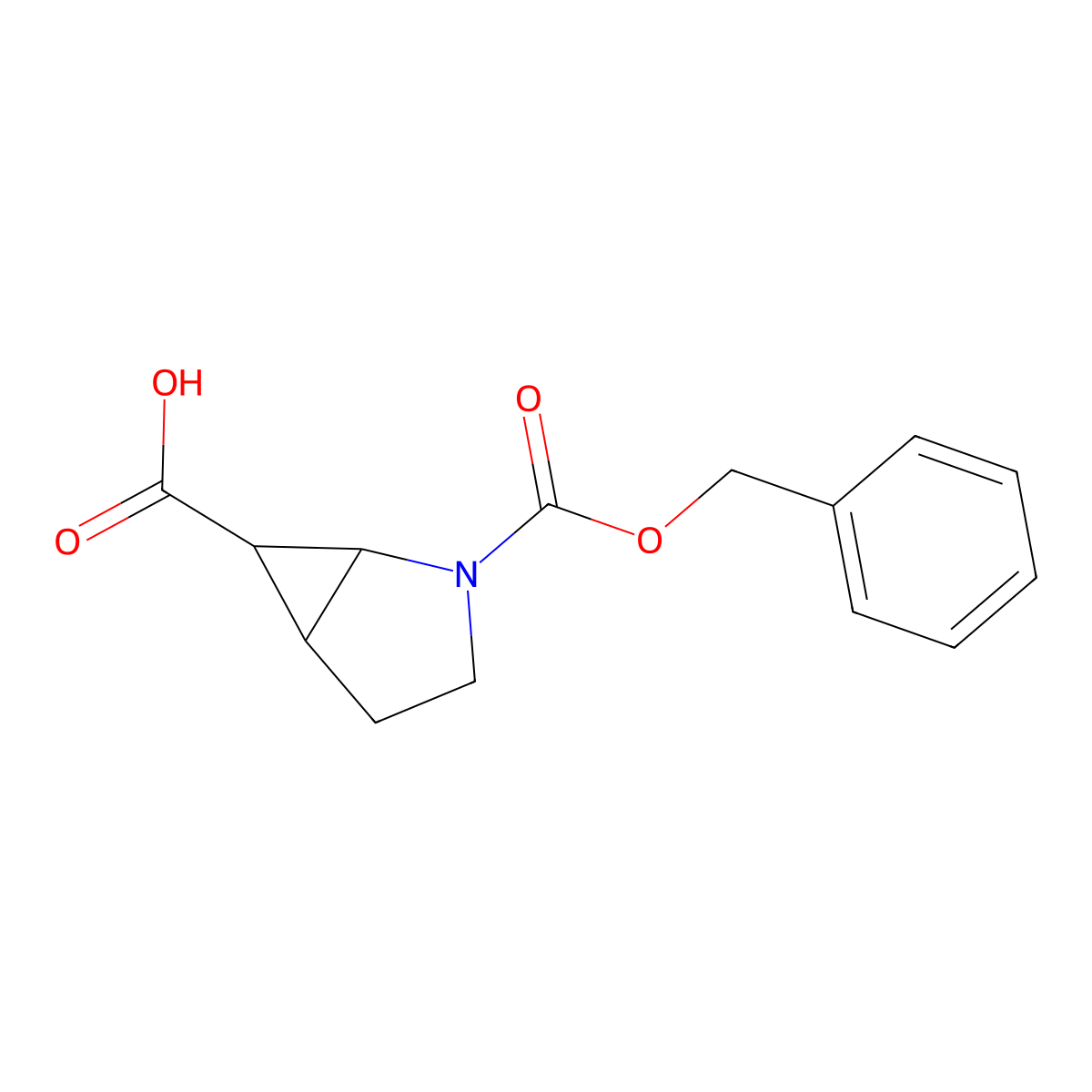 rac-(1R,5R,6R)-2-[(benzyloxy)carbonyl]-2-azabicyclo[3.1.0]hexane-6-carboxylic acid molecular structure, CAS 2580102-92-5
