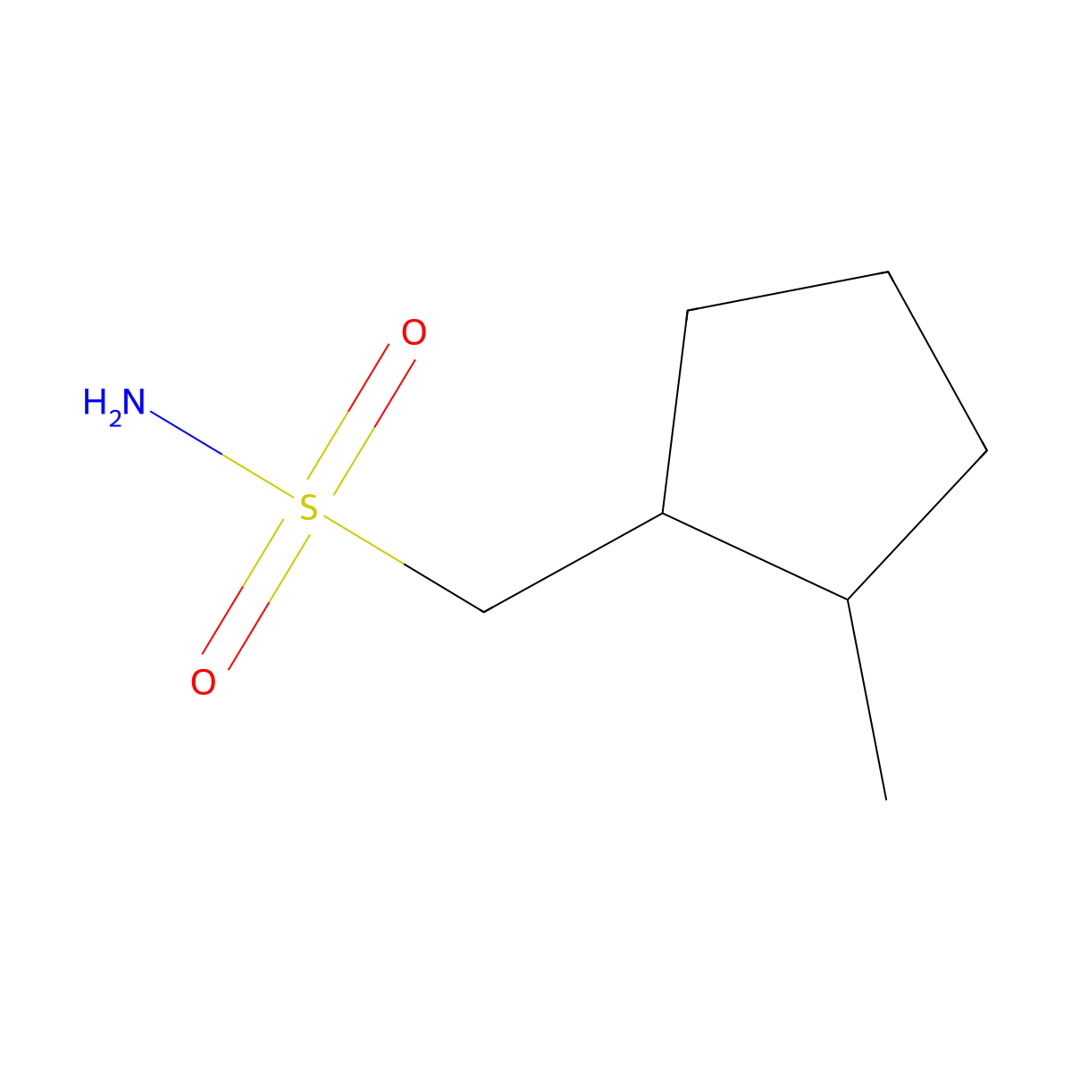 rac-[(1R,2R)-2-methylcyclopentyl]methanesulfonamide molecular structure, CAS 2580103-81-5