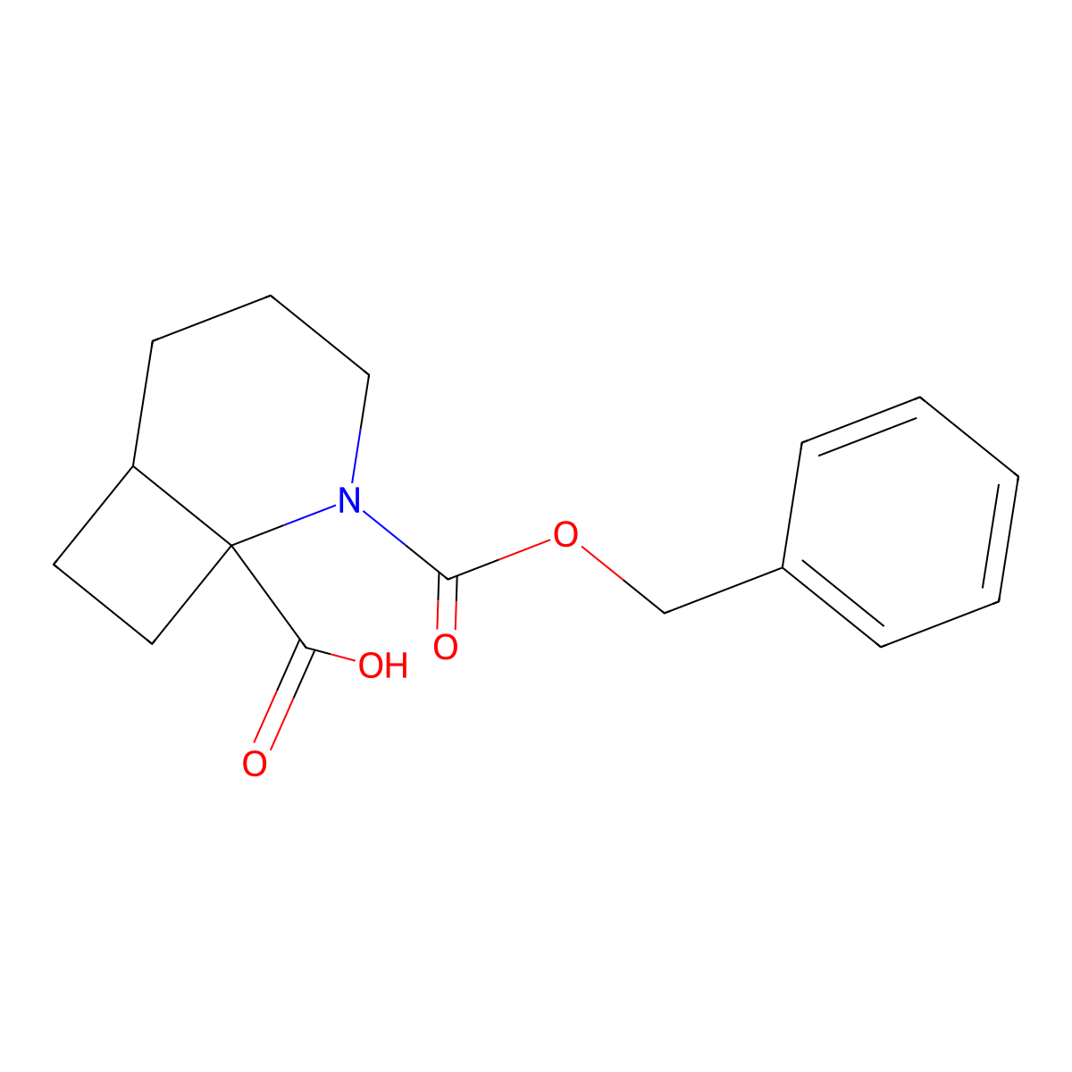 rac-(1R,6S)-2-[(benzyloxy)carbonyl]-2-azabicyclo[4.2.0]octane-1-carboxylic acid molecular structure, CAS 2580104-15-8
