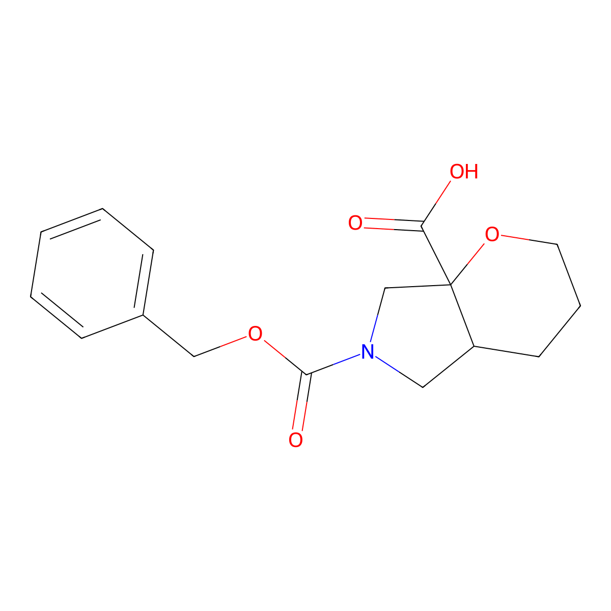 rac-(4aR,7aR)-6-[(benzyloxy)carbonyl]-octahydropyrano[2,3-c]pyrrole-7a-carboxylic acid molecular structure, CAS 2580104-17-0