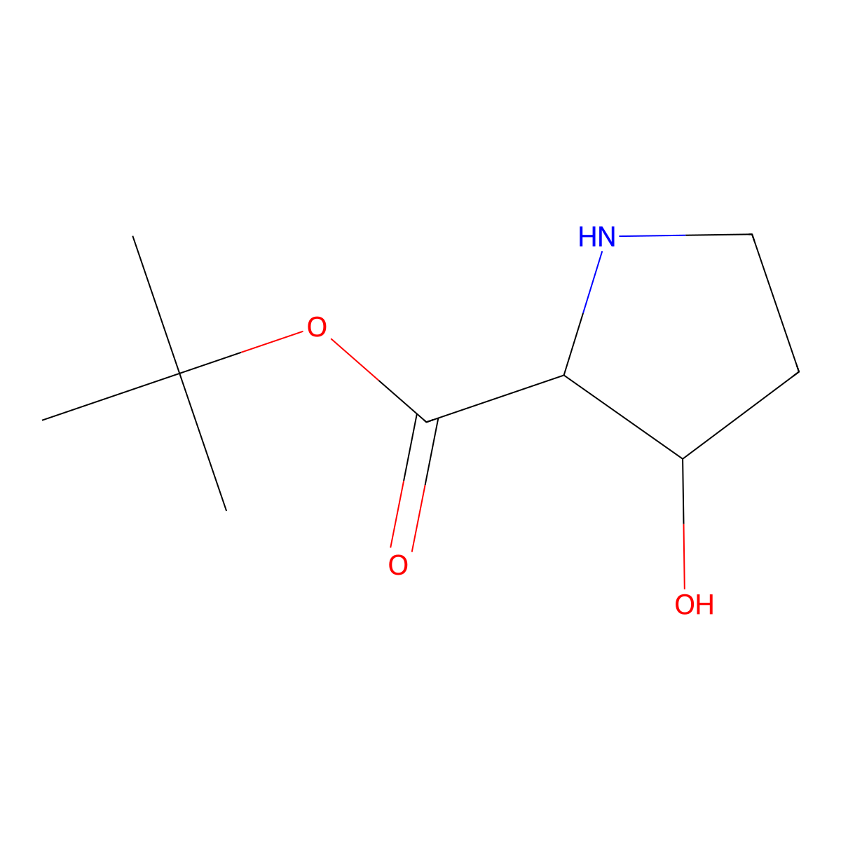 rac-tert-butyl (2R,3S)-3-hydroxypyrrolidine-2-carboxylate molecular structure, CAS 2580104-20-5