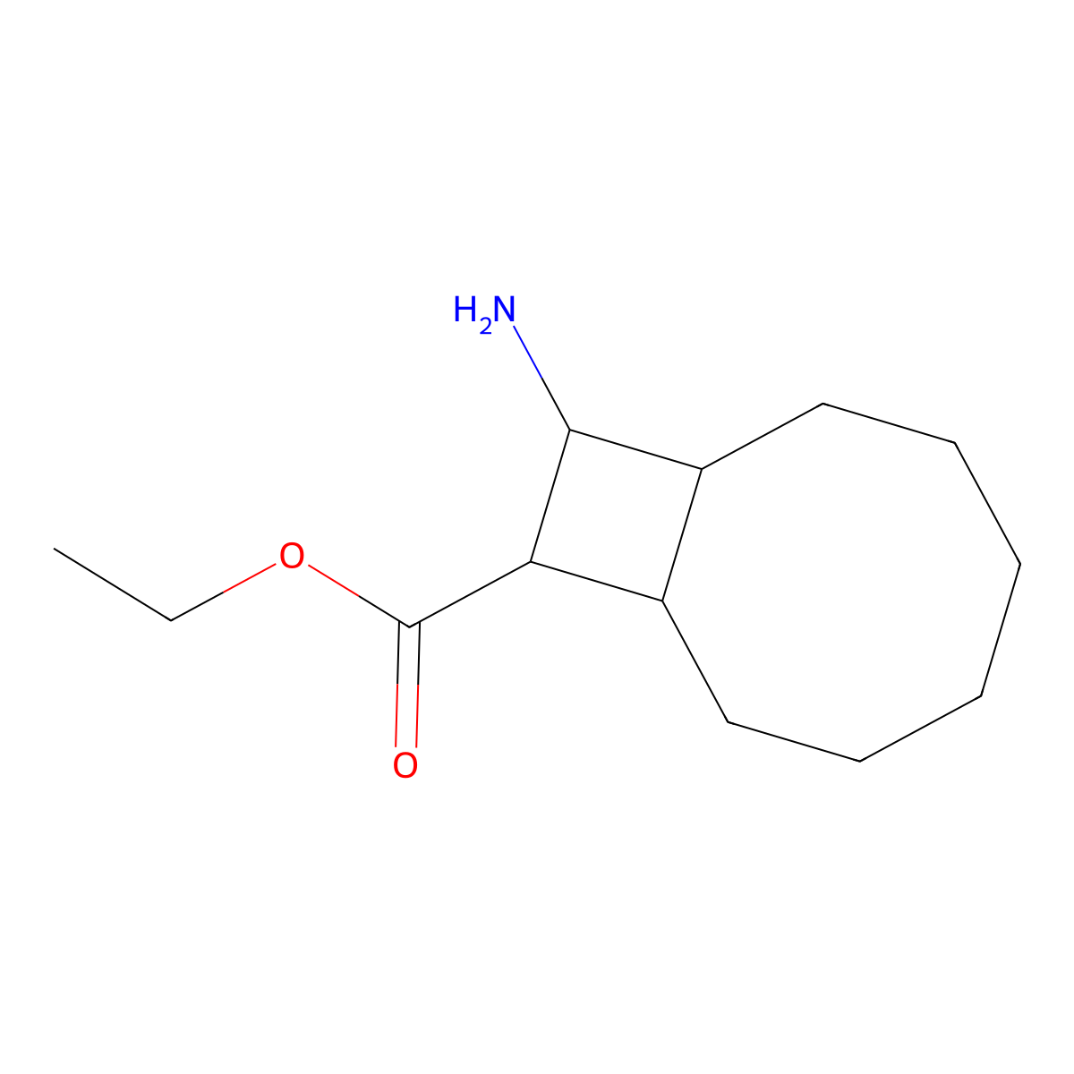 rac-ethyl (1R,8S,9S,10S)-10-aminobicyclo[6.2.0]decane-9-carboxylate molecular structure, CAS 2580104-34-1