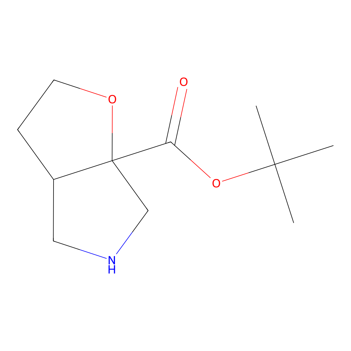 rac-tert-butyl (3aR,6aR)-hexahydro-2H-furo[2,3-c]pyrrole-6a-carboxylate molecular structure, CAS 2580113-07-9