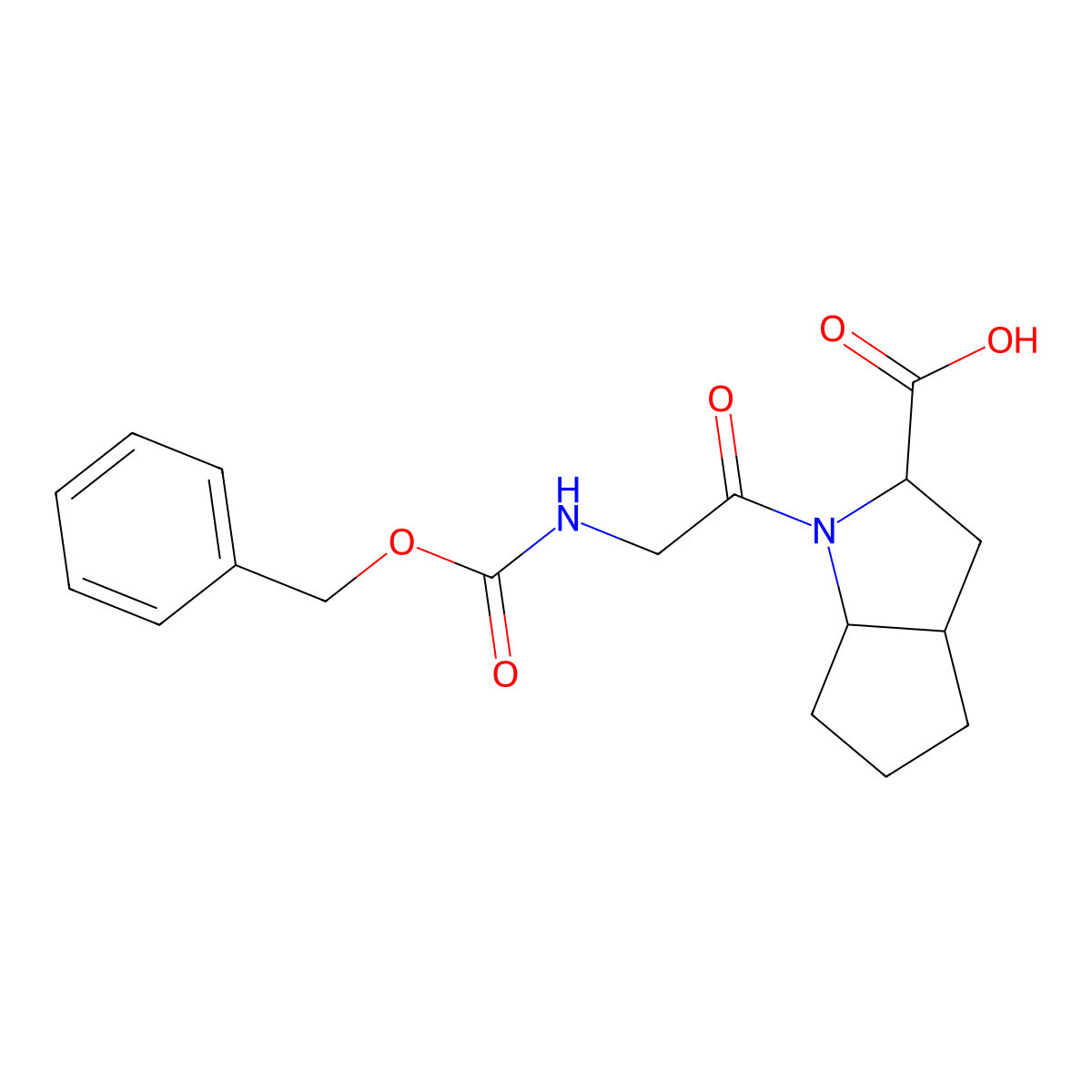 (2S,3aS,6aS)-1-(2-{[(benzyloxy)carbonyl]amino}acetyl)-octahydrocyclopenta[b]pyrrole-2-carboxylic acid molecular structure, CAS 2580113-25-1