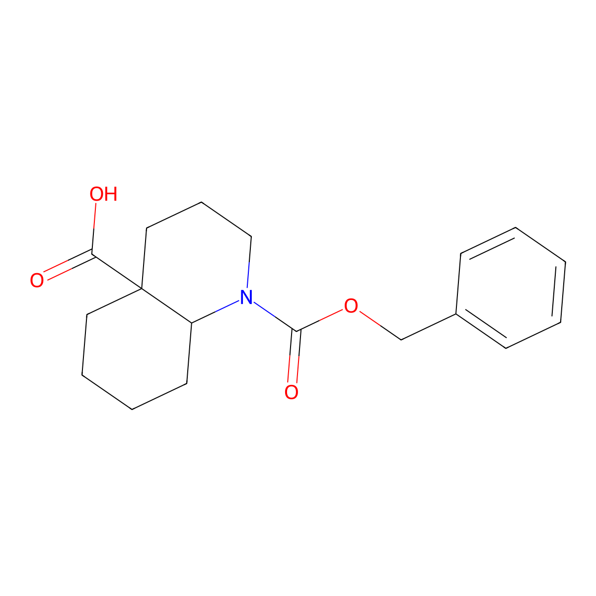 rac-(4aR,8aR)-1-[(benzyloxy)carbonyl]-decahydroquinoline-4a-carboxylic acid molecular structure, CAS 2580113-49-9