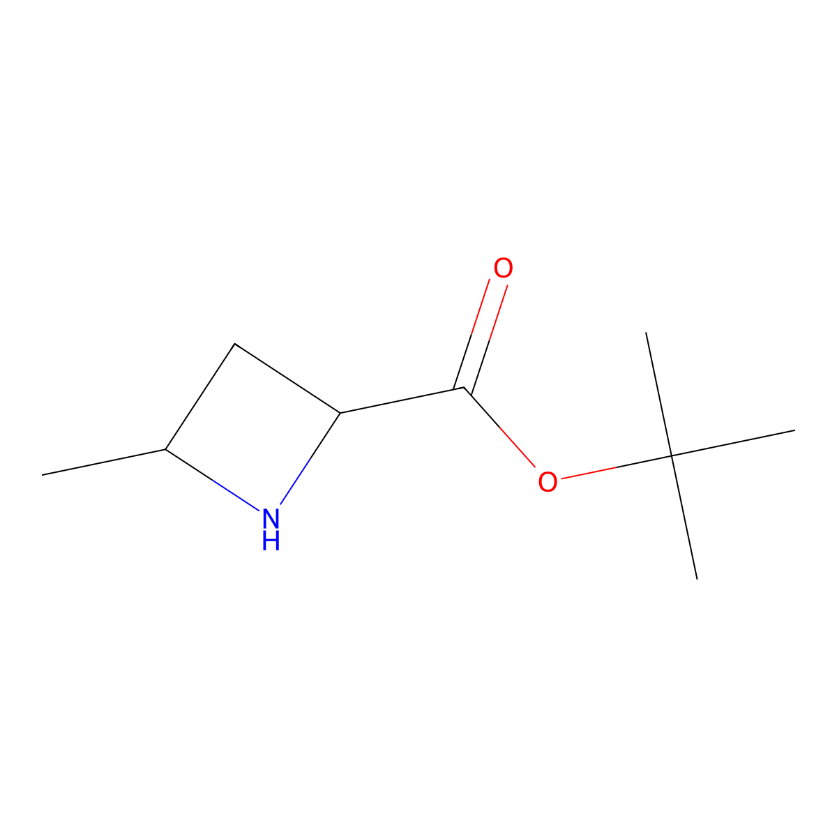 rac-tert-butyl (2R,4S)-4-methylazetidine-2-carboxylate molecular structure, CAS 2580113-95-5
