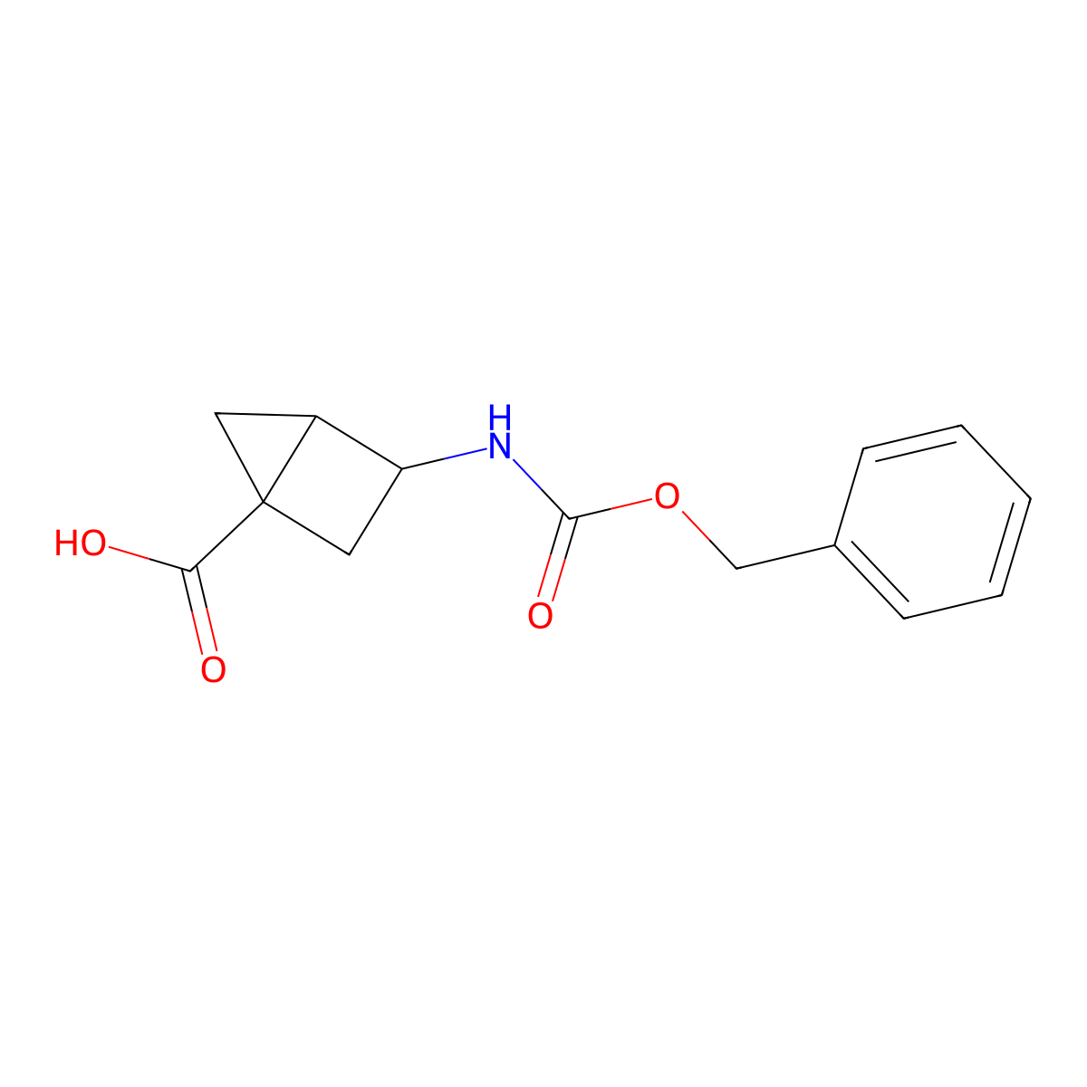 rac-(1R,3S,4S)-3-{[(benzyloxy)carbonyl]amino}bicyclo[2.1.0]pentane-1-carboxylic acid molecular structure, CAS 2580114-07-2