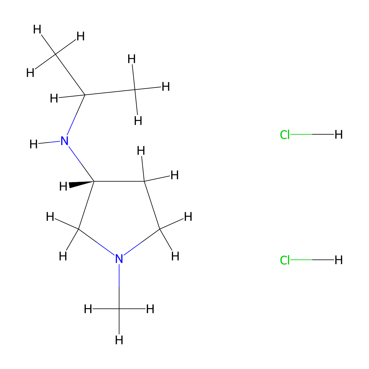 (3R)-1-methyl-N-(propan-2-yl)pyrrolidin-3-amine dihydrochloride molecular structure, CAS 2580114-24-3