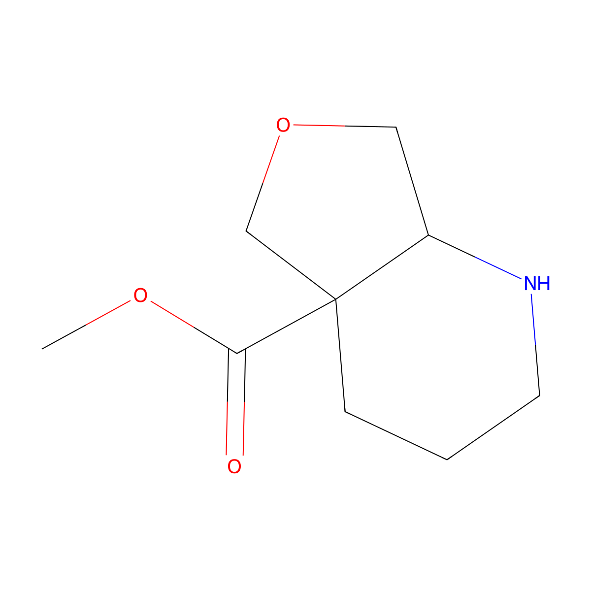 rac-methyl (4aR,7aR)-octahydrofuro[3,4-b]pyridine-4a-carboxylate molecular structure, CAS 2580114-73-2