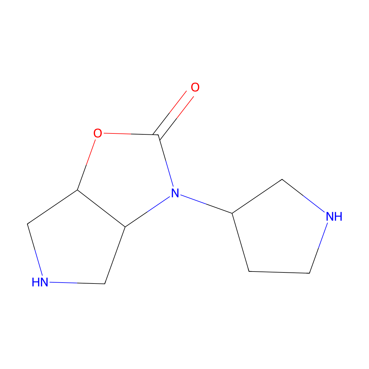 rac-(3aR,6aS)-3-(pyrrolidin-3-yl)-hexahydro-2H-pyrrolo[3,4-d][1,3]oxazol-2-one molecular structure, CAS 2580128-14-7