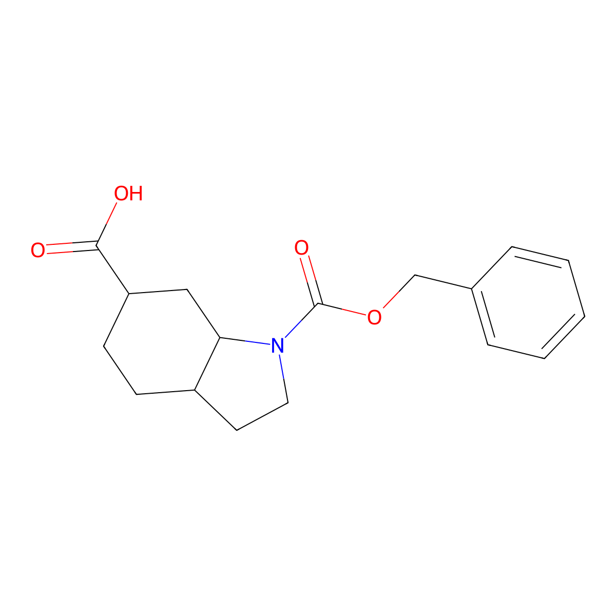 rac-(3aR,7aR)-1-[(benzyloxy)carbonyl]-octahydro-1H-indole-6-carboxylic acid molecular structure, CAS 2580128-18-1