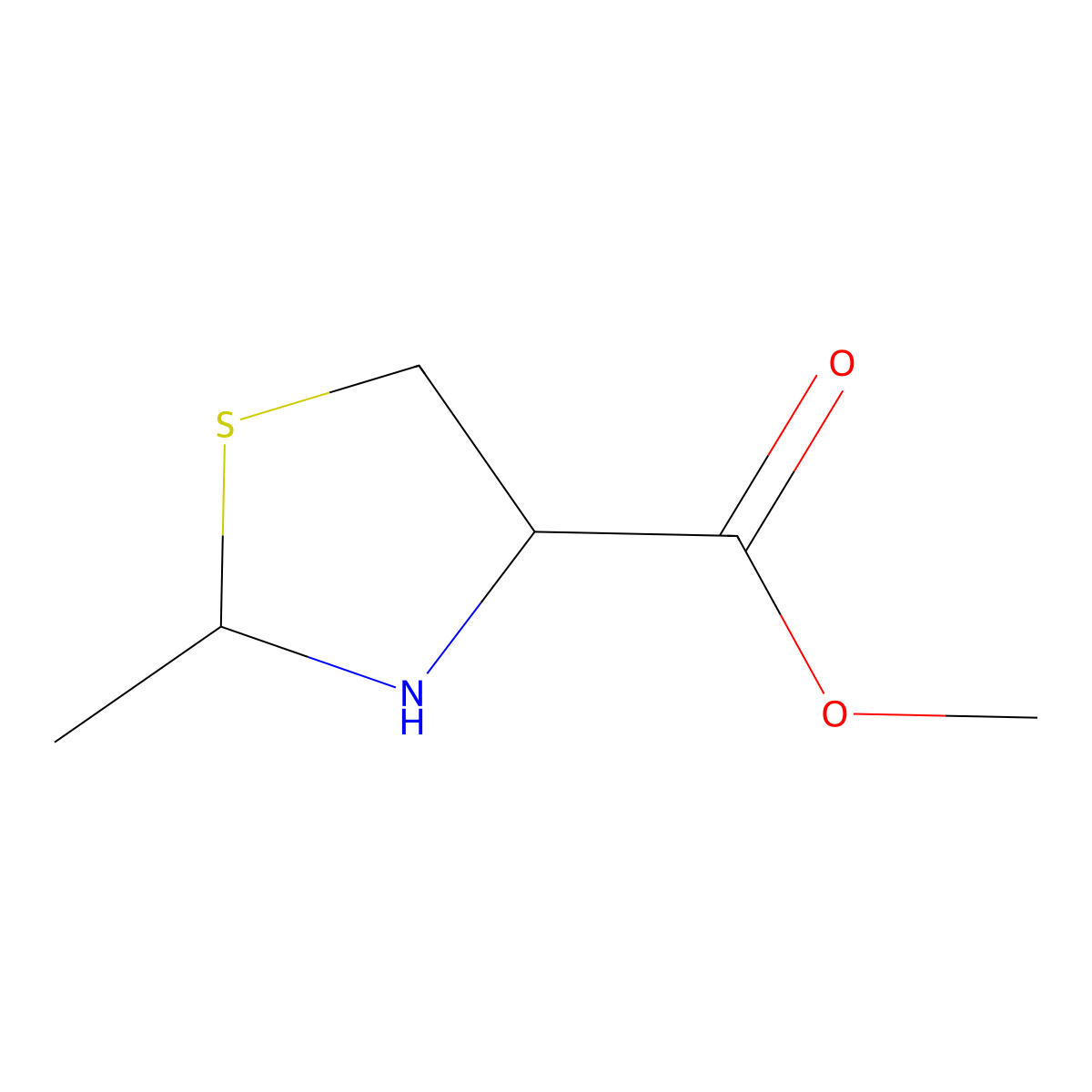 Methyl (4S)-2-methylthiazolidine-4-carboxylate molecular structure, CAS 2580128-49-8