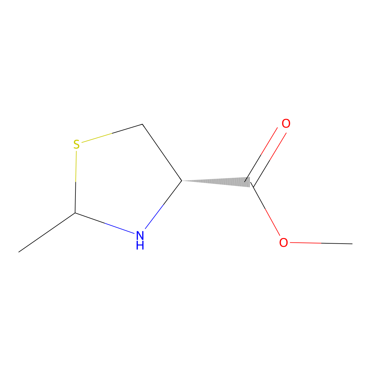 Methyl (4S)-2-methylthiazolidine-4-carboxylate molecular structure, CAS 2580128-49-8