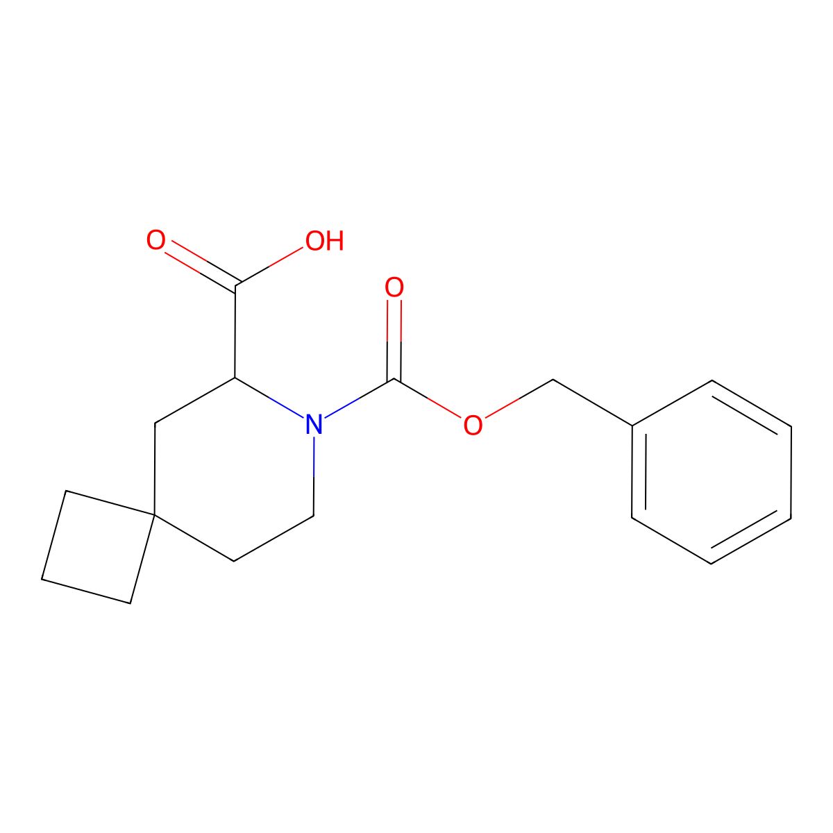 7-[(Benzyloxy)carbonyl]-7-azaspiro[3.5]nonane-6-carboxylic acid molecular structure, CAS 2580177-87-1