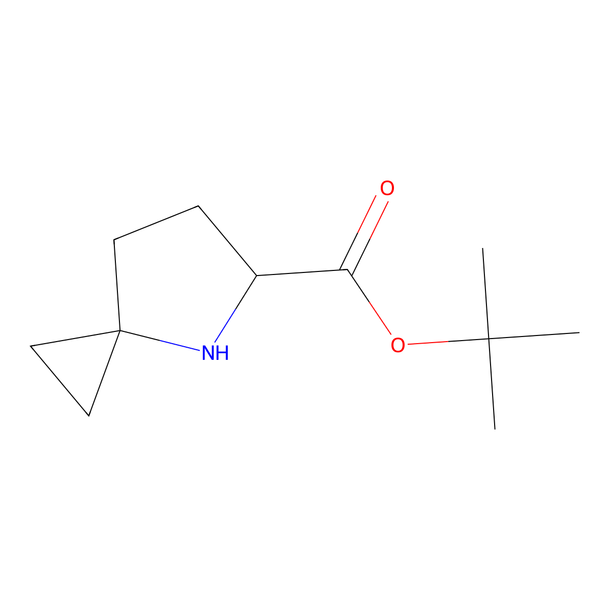 Tert-butyl 4-azaspiro[2.4]heptane-5-carboxylate molecular structure, CAS 2580178-08-9