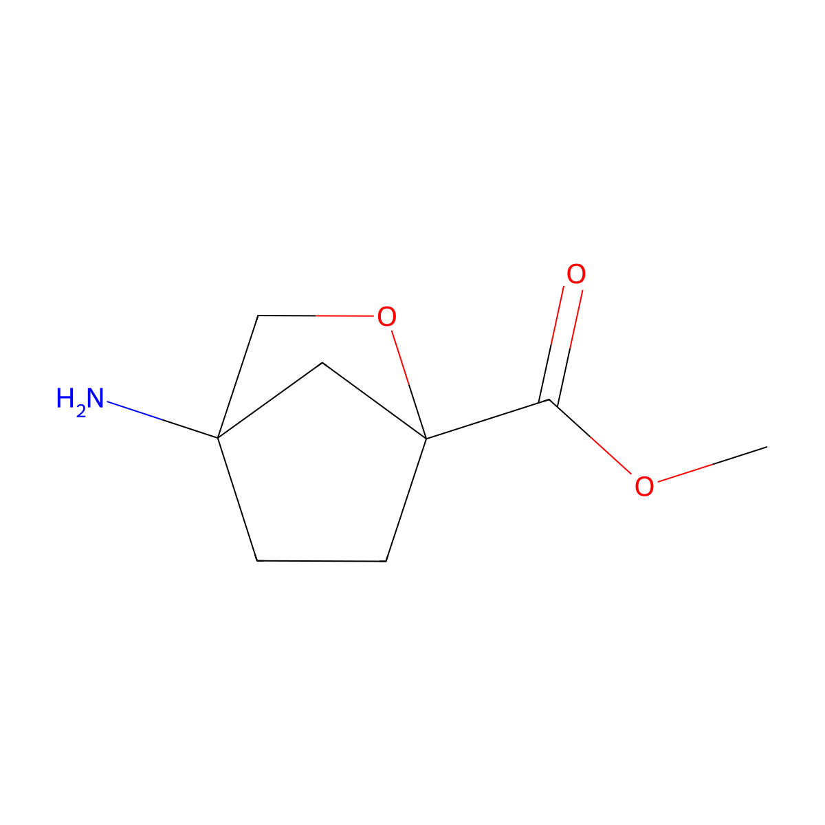 Methyl 4-amino-2-oxabicyclo[2.2.1]heptane-1-carboxylate molecular structure, CAS 2580178-19-2