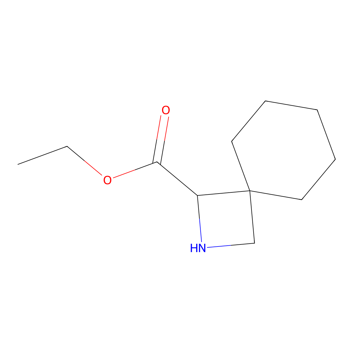 Ethyl 2-azaspiro[3.5]nonane-1-carboxylate molecular structure, CAS 2580178-20-5
