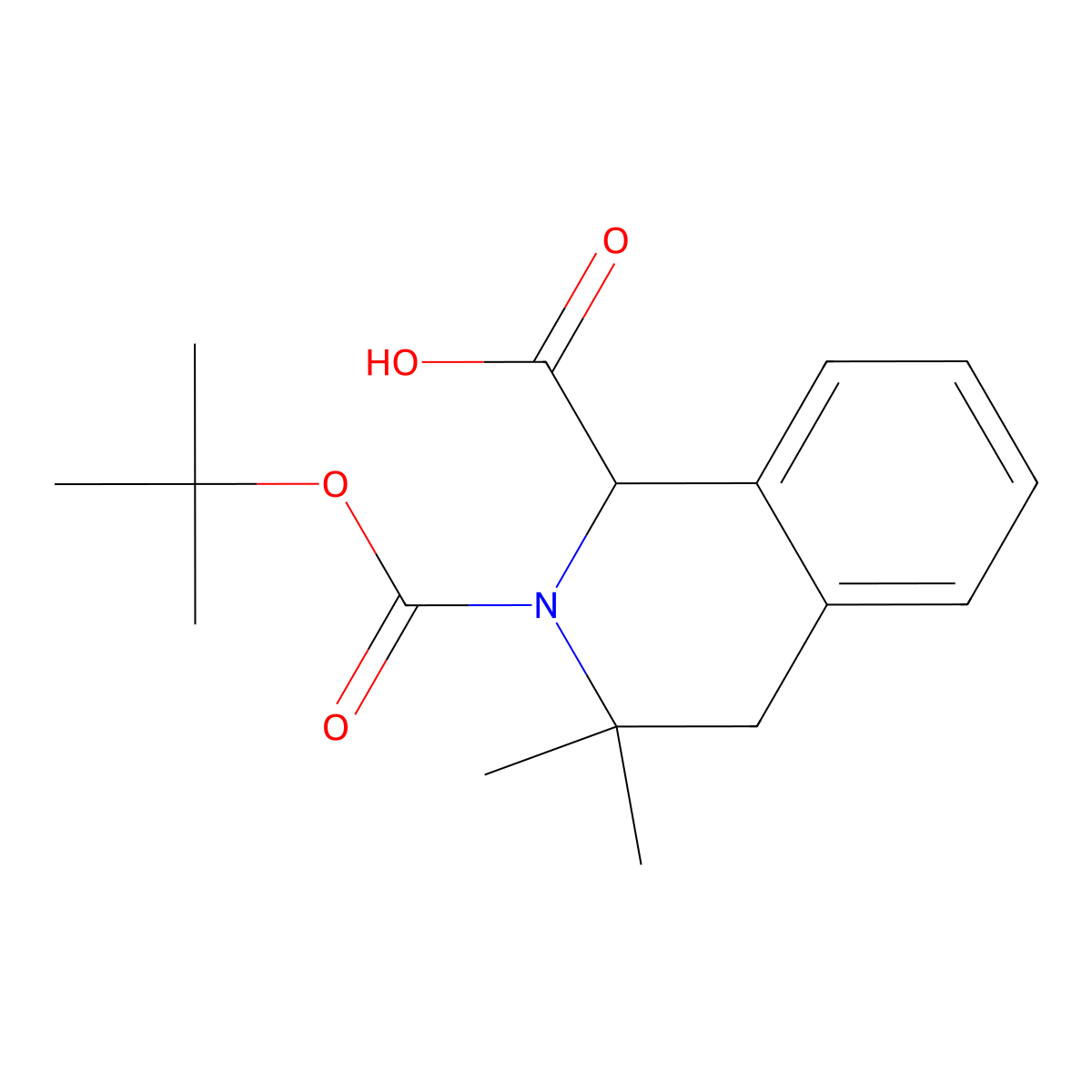 2-[(Tert-butoxy)carbonyl]-3,3-dimethyl-1,2,3,4-tetrahydroisoquinoline-1-carboxylic acid molecular structure, CAS 2580178-22-7