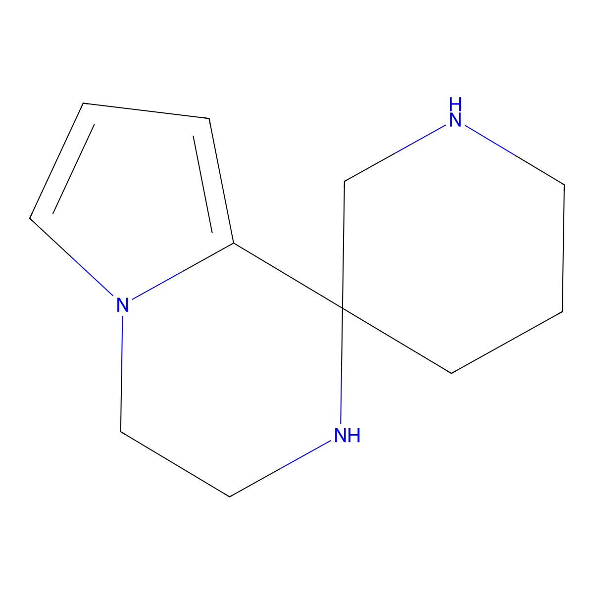 3',4'-dihydro-2'H-spiro[piperidine-3,1'-pyrrolo[1,2-a]pyrazine] molecular structure, CAS 2580178-41-0