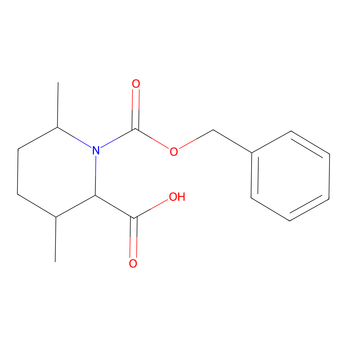 1-[(Benzyloxy)carbonyl]-3,6-dimethylpiperidine-2-carboxylic acid molecular structure, CAS 2580178-83-0