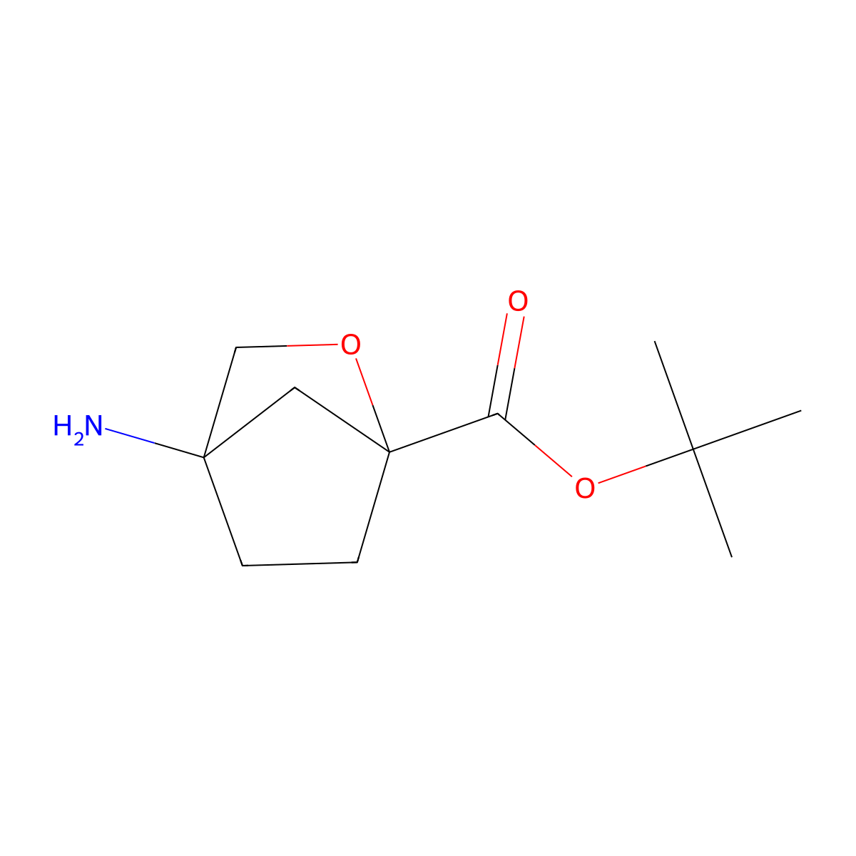 Tert-butyl 4-amino-2-oxabicyclo[2.2.1]heptane-1-carboxylate molecular structure, CAS 2580178-90-9