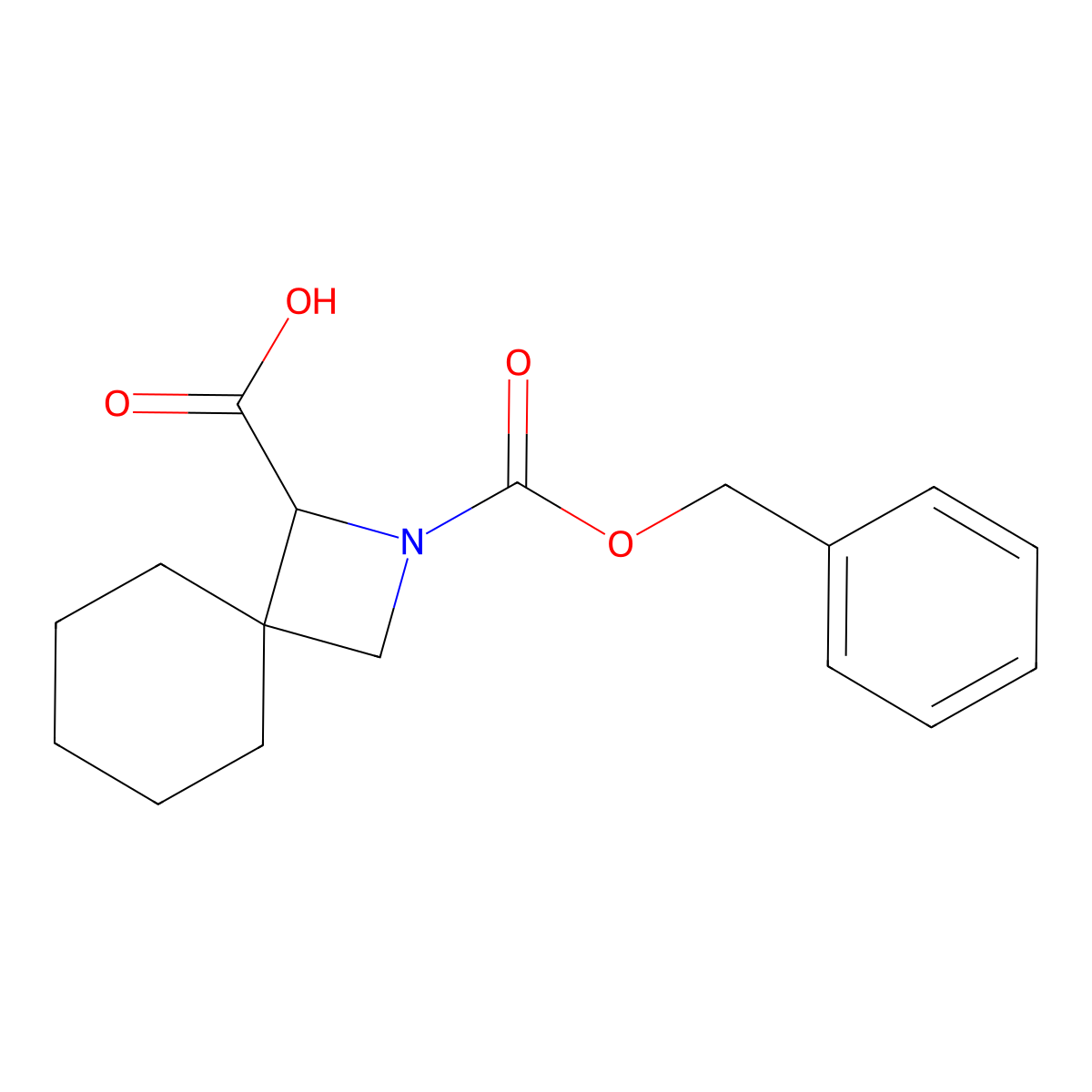 2-[(Benzyloxy)carbonyl]-2-azaspiro[3.5]nonane-1-carboxylic acid molecular structure, CAS 2580179-21-9